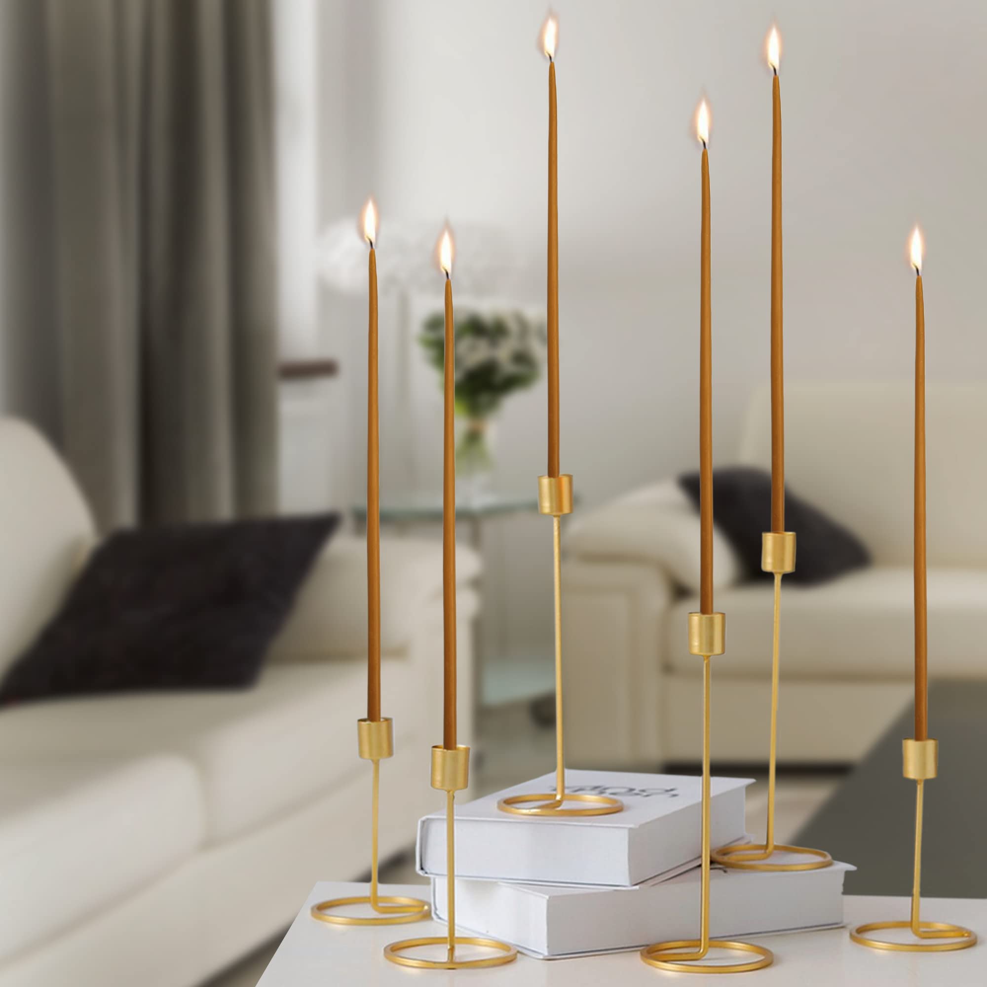 50 Beeswax Taper Candles 9 Inch - Handmade Pure Beeswax Candles with Natural Honey Scent for Church, Home, Wedding & Religious Ceremonies - Eco-Friendly Dripless Candles for Prayer, Meditation & Relaxation