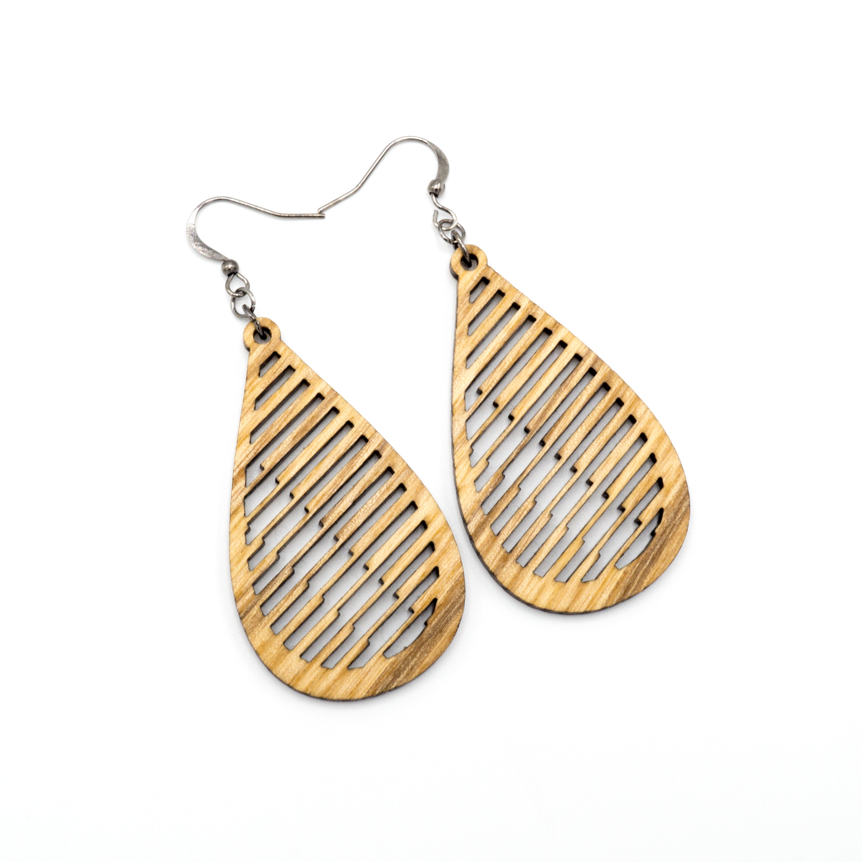 Handmade Wooden Drop Earrings for Women - Lightweight Ash Wood Dangle Earrings | Boho Chic Jewelry for Casual Wear, Parties & Special Occasions