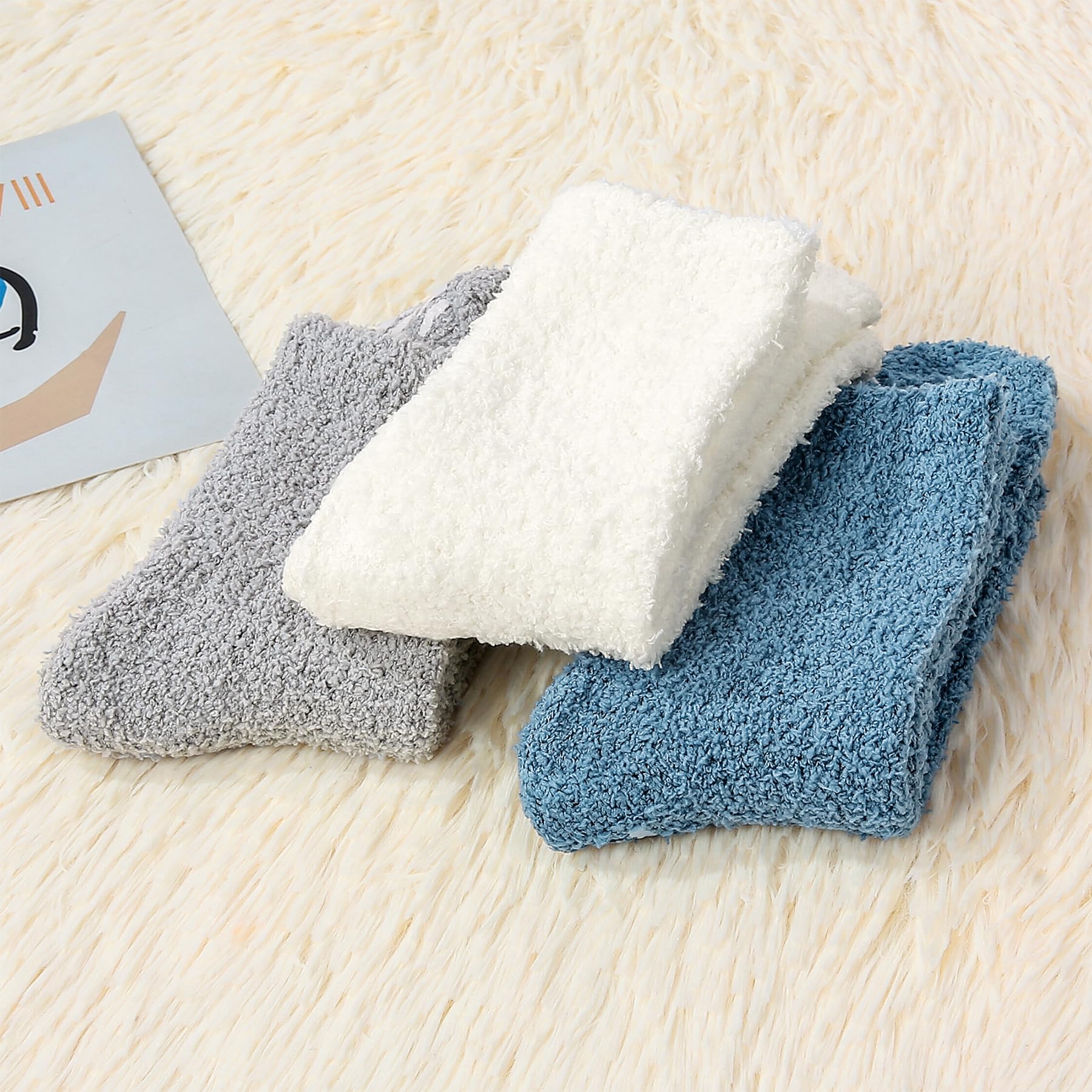 Cozy Non-Slip Fuzzy Slipper Socks for Women - Warm Gripper Socks with Anti-Skid Dots - Perfect for Winter, Lounge, Home & Yoga