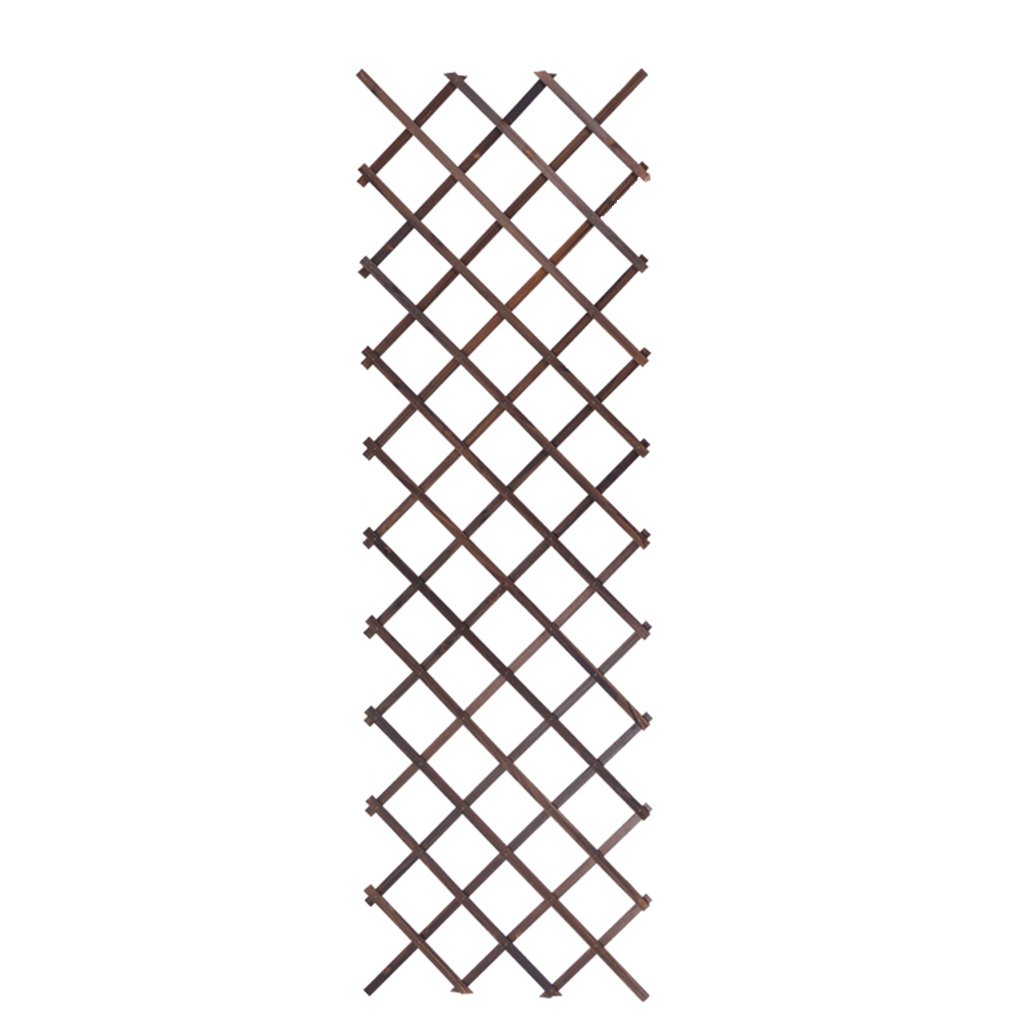 Solid Wood Grid Shelf - 60x185cm Wall Mounted Flower Rack for Living Room, Balcony Decor - Hanging Plant Shelf for Indoor/Outdoor Use - Perfect for Displaying Potted Plants, Succulents and Home Decor