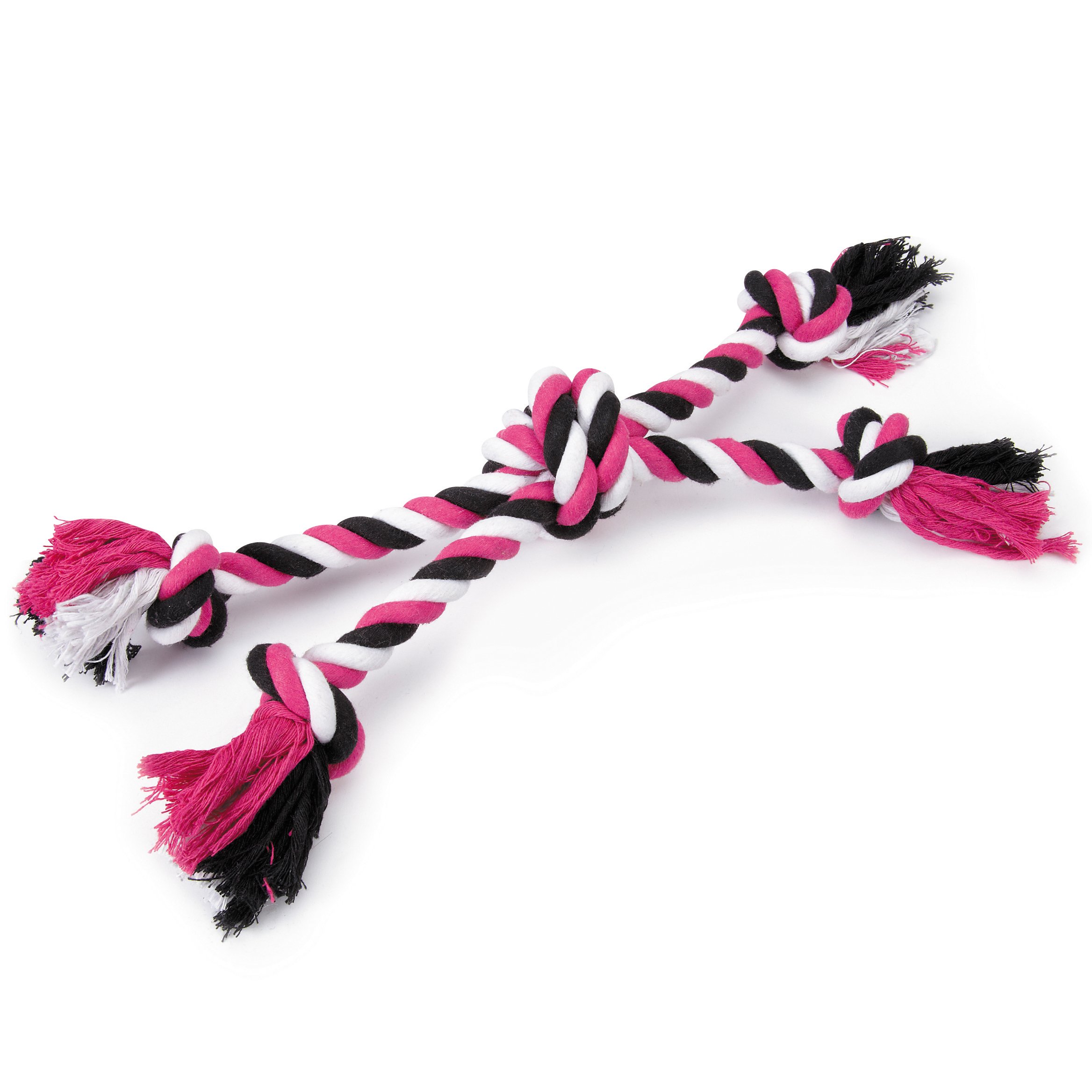 10-Piece Rope Dog Toy Pack - Durable Chew Toys for Small & Large Dogs - Pink Pet Rope Toys for Indoor & Outdoor Play, Training, and Teeth Cleaning