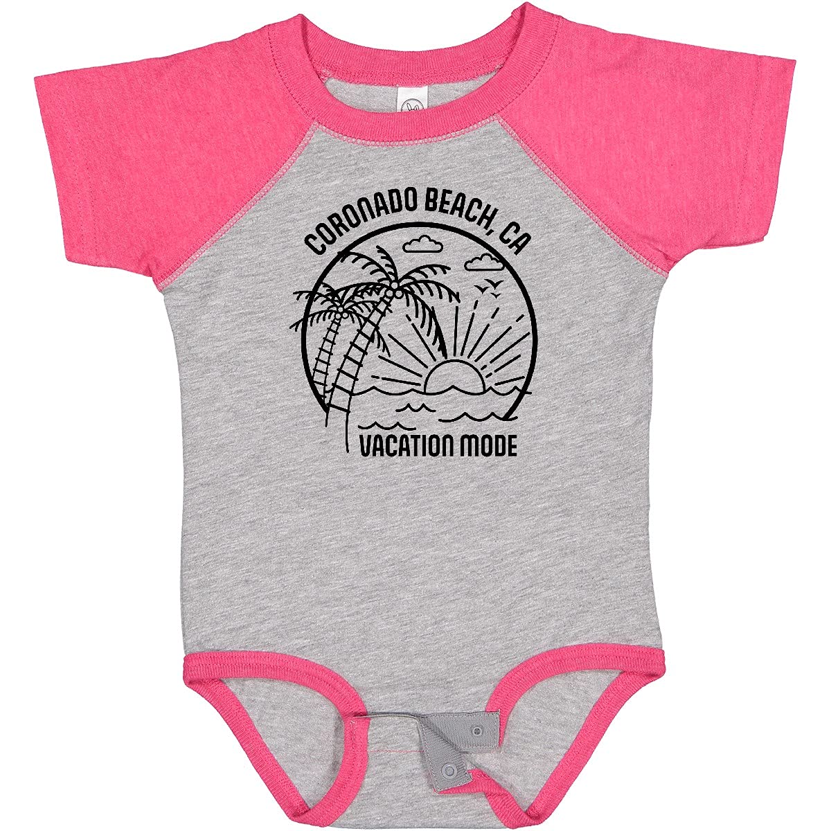 Inktastic Summer Vacation Mode Coronado Beach California Baby Bodysuit - Soft Cotton Infant Onesie for Beach Trips & Family Vacations - Perfect Gift for Newborns & Toddlers