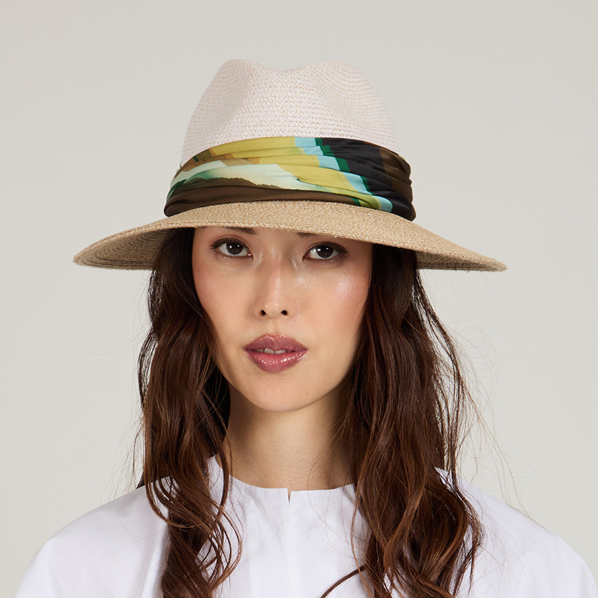 Courtney Toyo Packable Fedora Hat for Women - Lightweight Travel Sun Hat with UPF 50+ Protection - Perfect for Beach, Vacation, and Outdoor Adventures