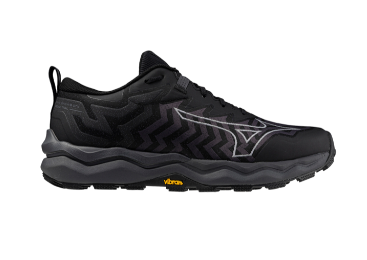 Mizuno Wave Daichi 8 GTX Trail Running Shoes for Women - D Width, Black/Grey - Waterproof Hiking & Outdoor Adventure Footwear