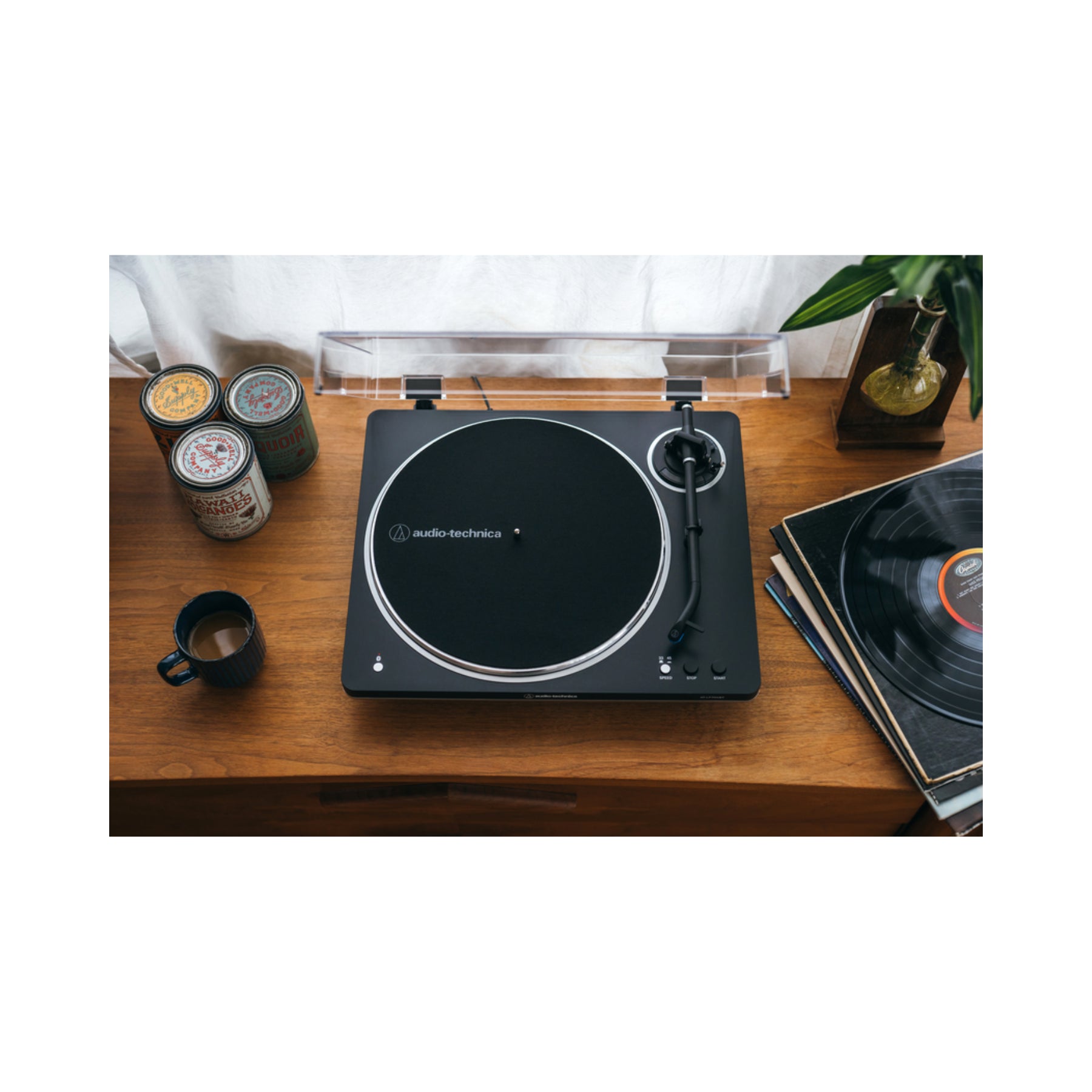 Audio Technica AT LP70XBT Fully Automatic Bluetooth Belt-Drive Turntable - Wireless Vinyl Record Player for Home, Studio & DJ Use