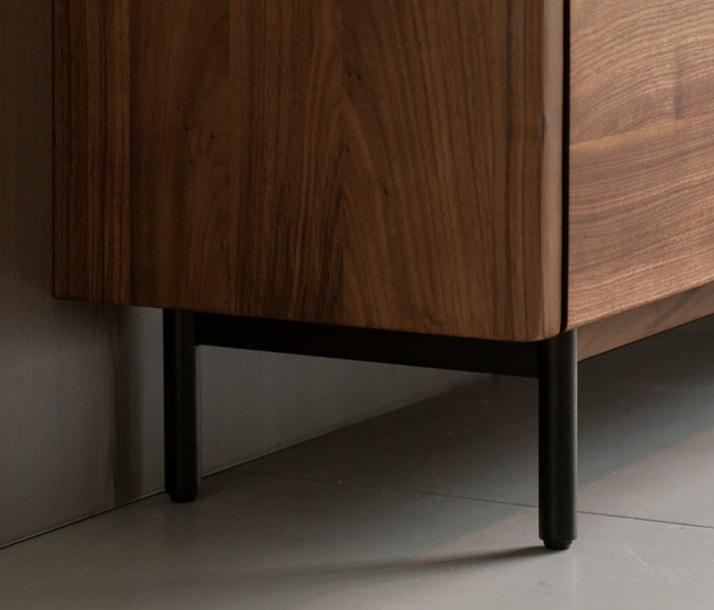 Premium Black Walnut Solid Wood TV Stand - Modern Entertainment Center with Storage Shelves for Living Room, Bedroom & Home Theater Setup