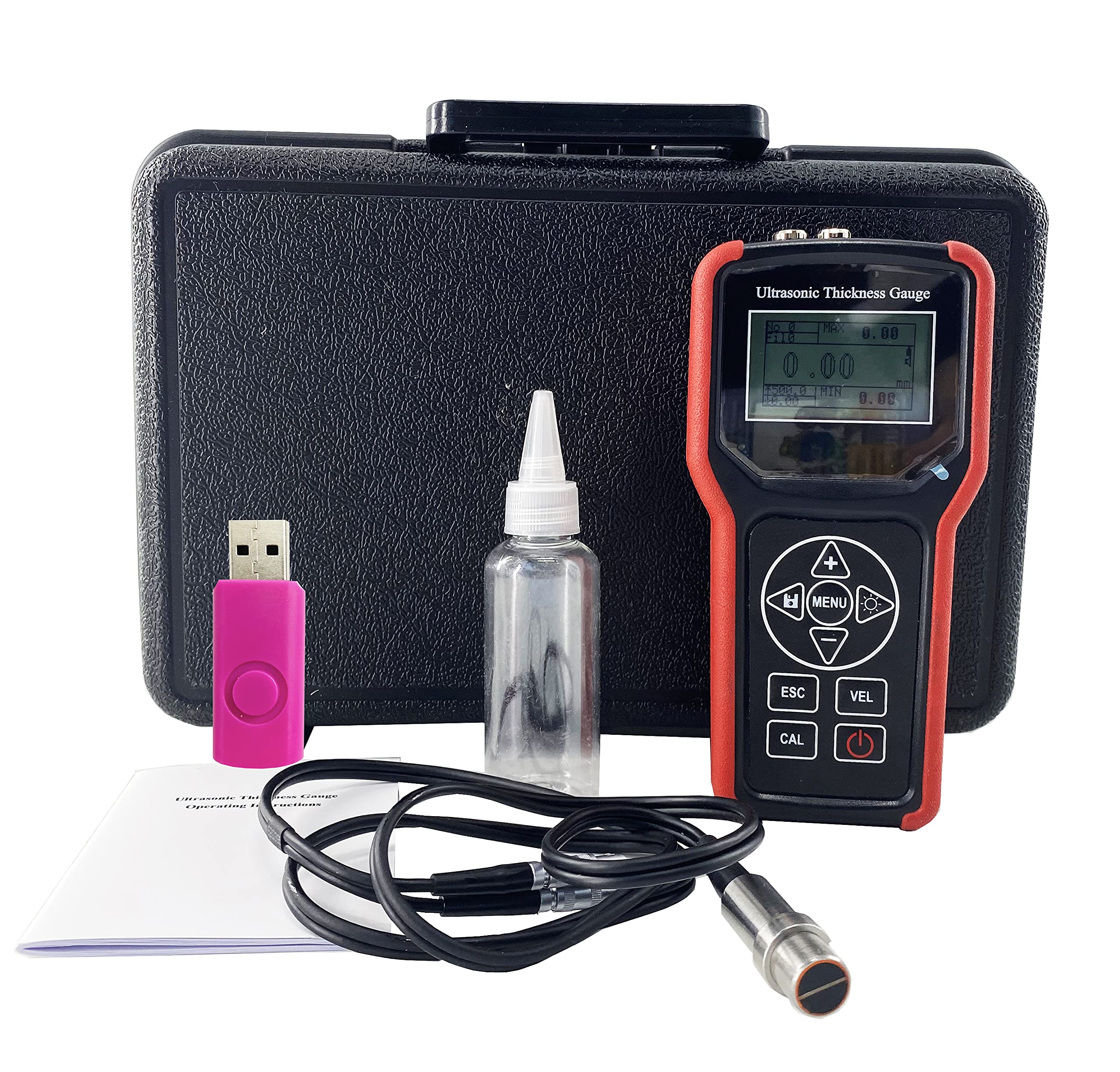 Digital Ultrasonic Thickness Gauge - 0.75-400mm/0.03-15.75
