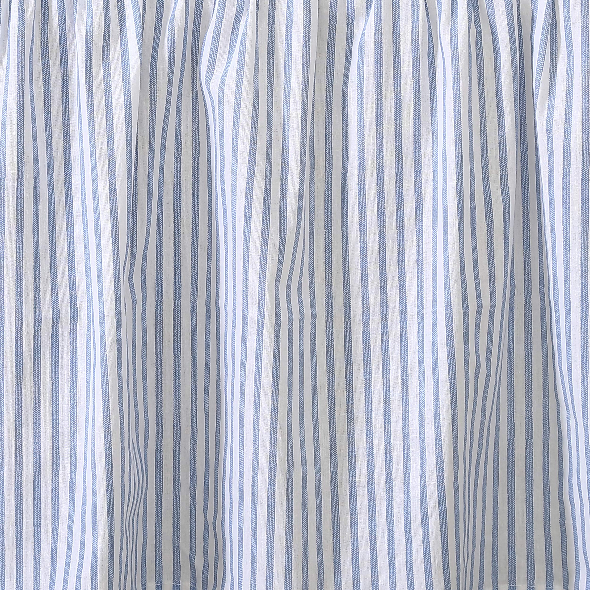 Laura Ashley Home - Queen Size Blue Cotton Ruffled Bedskirt | Lightweight Classic Style Bed Skirt for Elegant Bedroom Decor | Perfect for Master Bedrooms, Guest Rooms & Luxury Hotels
