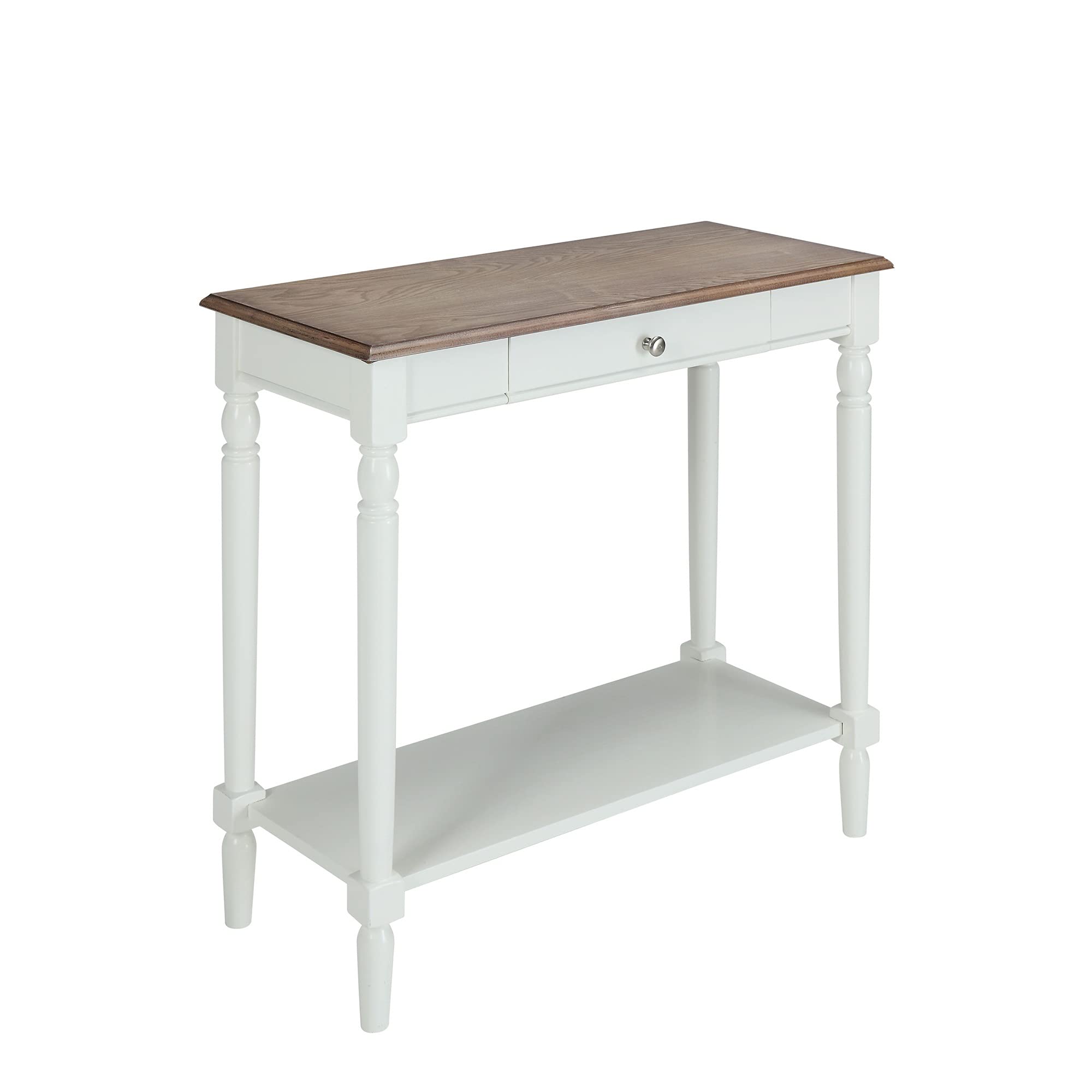 French Country Style 1-Drawer Entryway Table with Shelf - Rustic Wooden Console Table for Hallway, Living Room & Foyer Decor