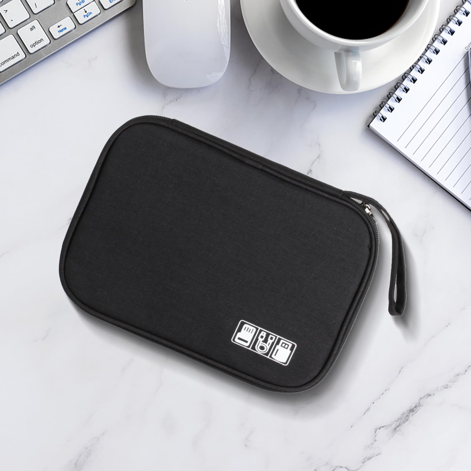 Premium Travel Cable Organizer Bag - Waterproof Electronics Accessories Case for Chargers, USB Drives, SD Cards & Hard Disks | Compact Cord Management Solution for Business Trips, Vacations & Daily Commute