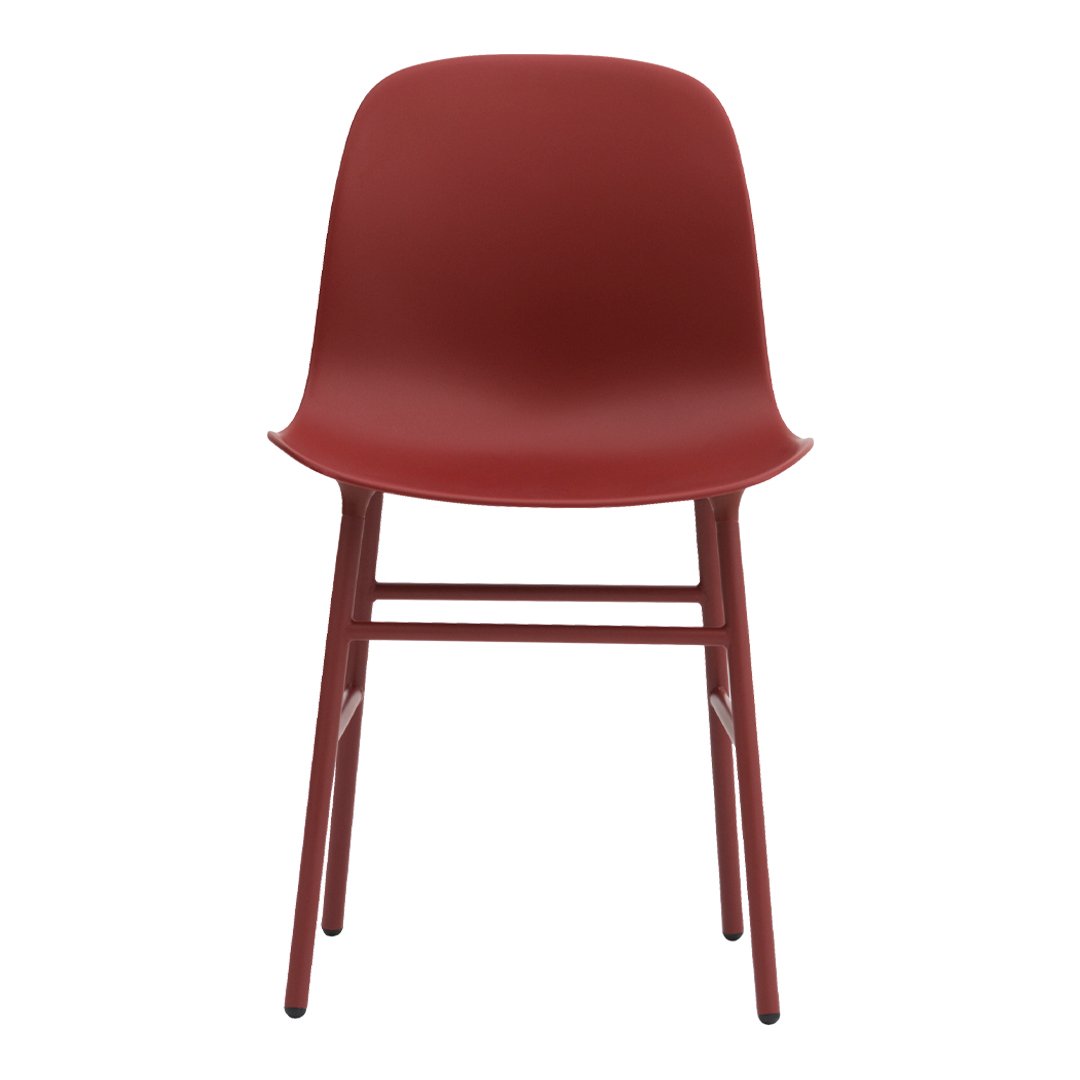 Modern Form Chair with Sturdy Metal Legs - Ergonomic Design for Home, Office & Dining Room Comfort