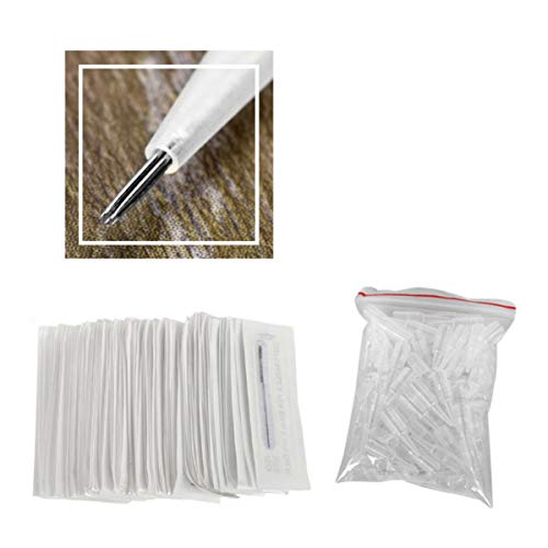 Healifty 200pcs Disposable Sterile Tattoo Needles 5RL - Round Liner Secant Needles for Permanent Makeup & Microblading | Professional Tattoo Supplies for Artists & Beginners | Safe & Hygienic for Eyebrows, Lips & Body Art