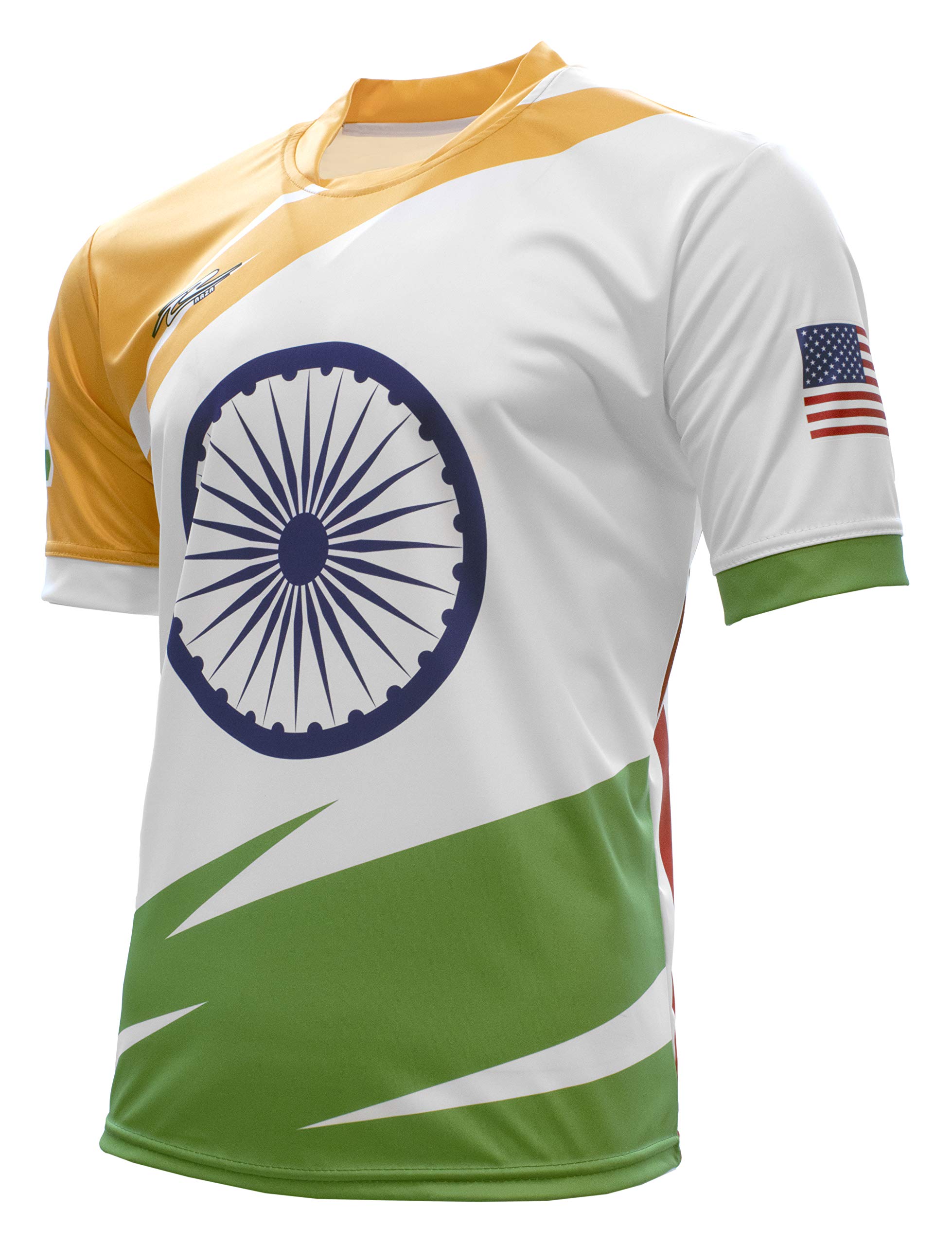Authentic India & USA Men's Fan Jersey - Red & White Colors - Perfect for Cricket, Football & Sports Events