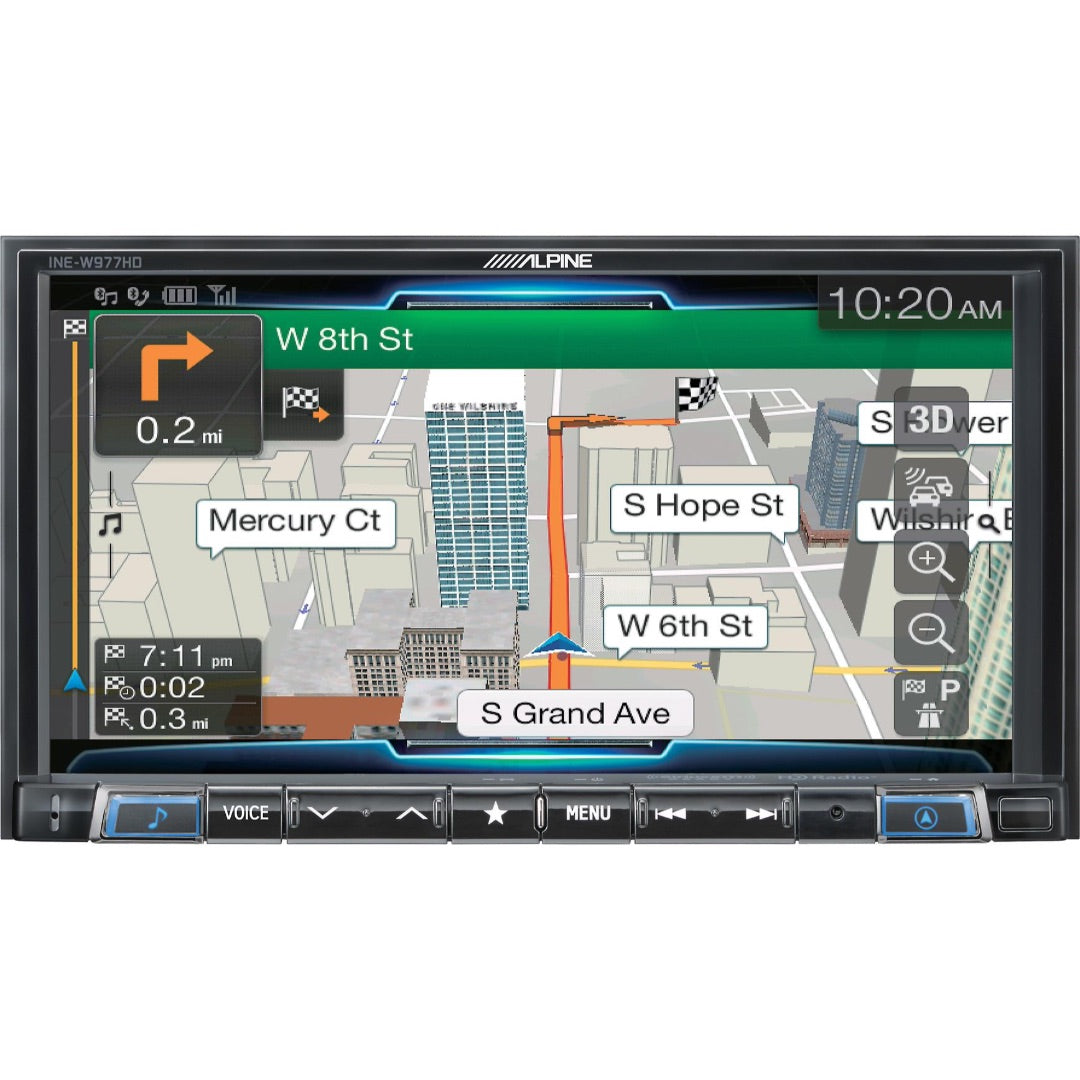 Alpine INE-W977HD 7-Inch Double Din Car Stereo with GPS Navigation, Apple CarPlay & Android Auto - Perfect for Road Trips, Commuting & Hands-Free Driving
