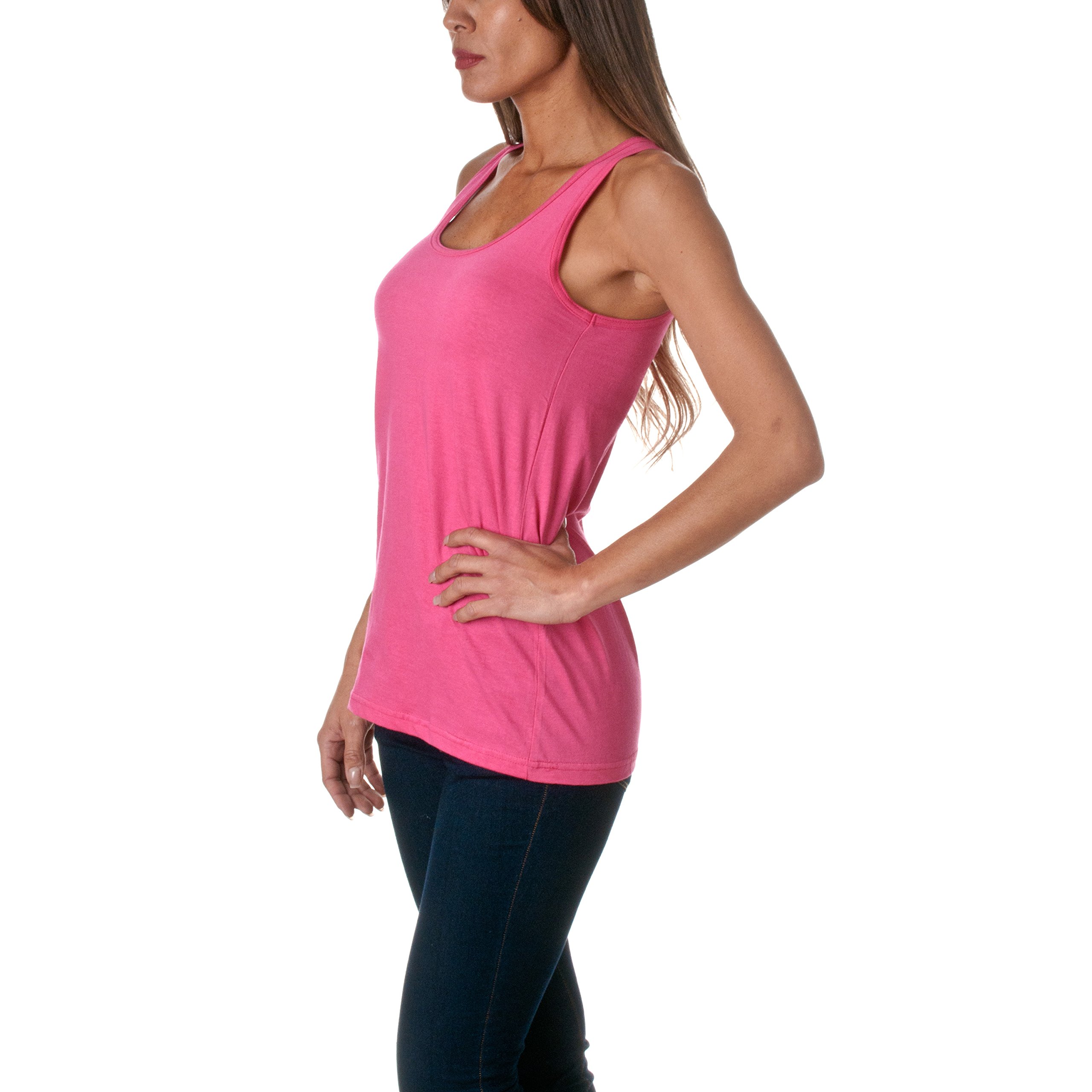 Women's Loose Fit Tank Top - Soft Flowy Hot Pink Summer Casual Top for Yoga, Beach & Everyday Wear