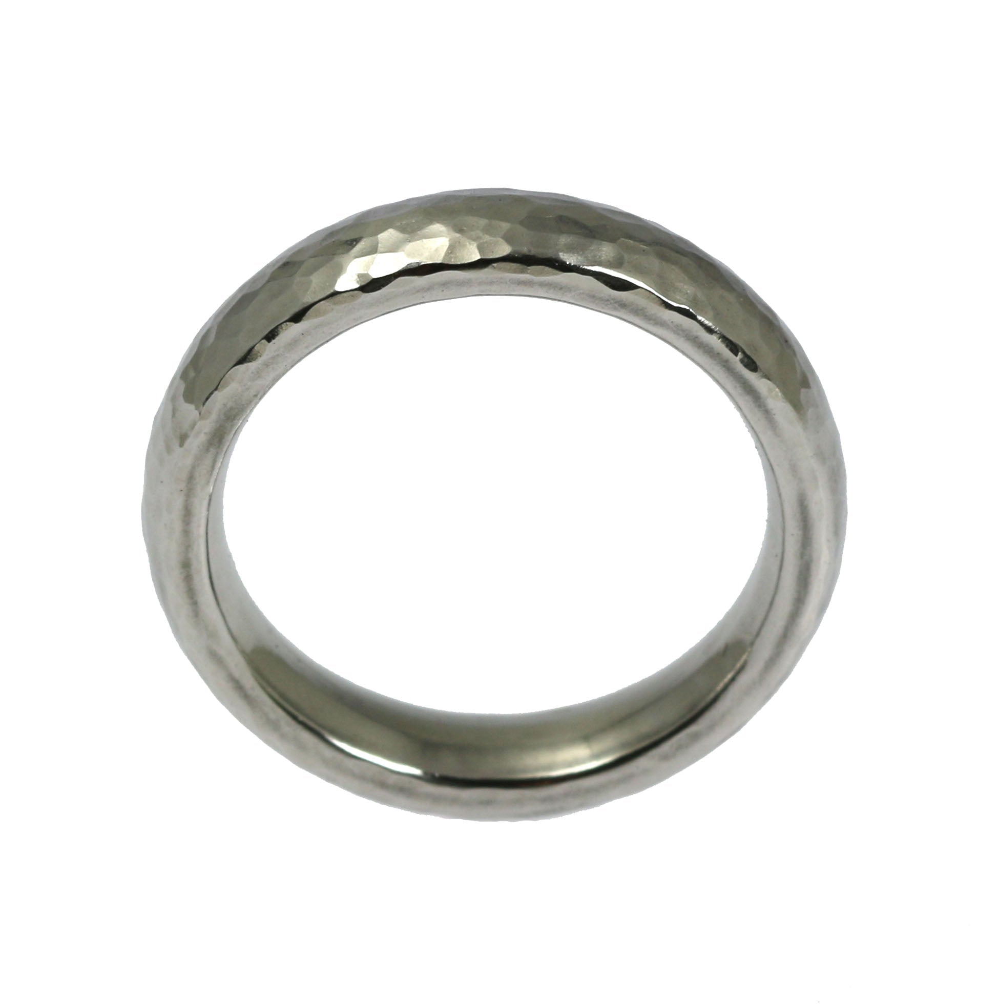 5mm Hammered Domed Stainless Steel Men's Ring - Durable & Hypoallergenic Wedding Band for Men - Perfect for Everyday Wear, Gifts & Special Occasions