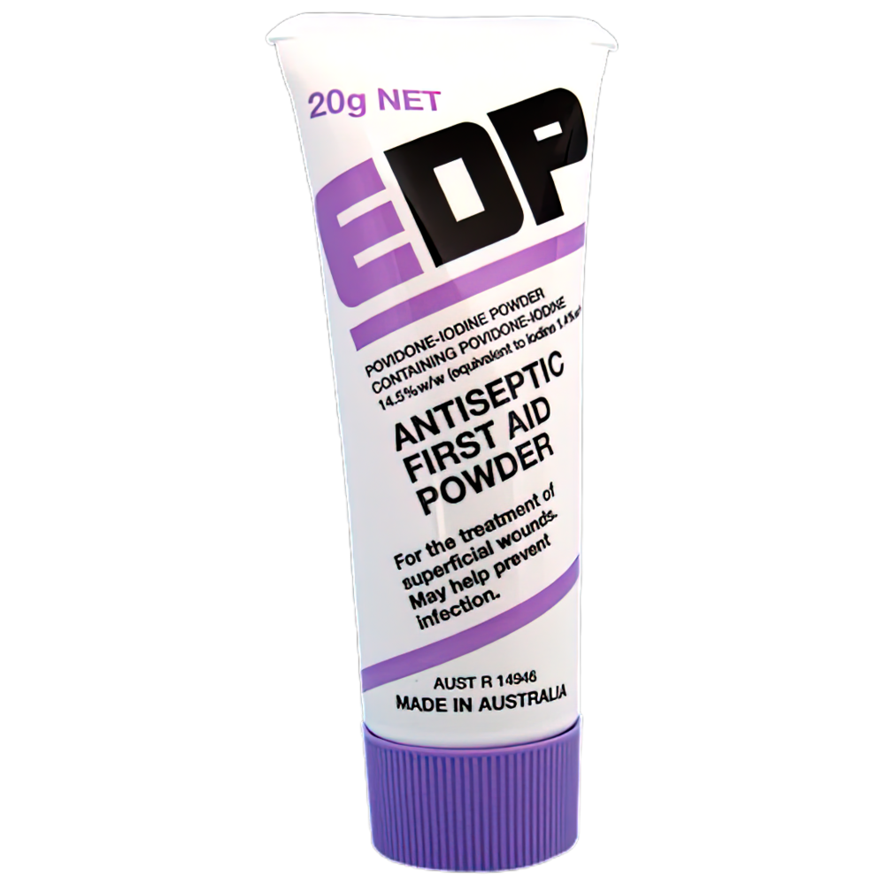 EDP Evans Dermal Antiseptic Powder 20g Tube - First Aid Wound Care for Cuts, Burns & Skin Irritations - Perfect for Home, Travel & Outdoor Emergencies