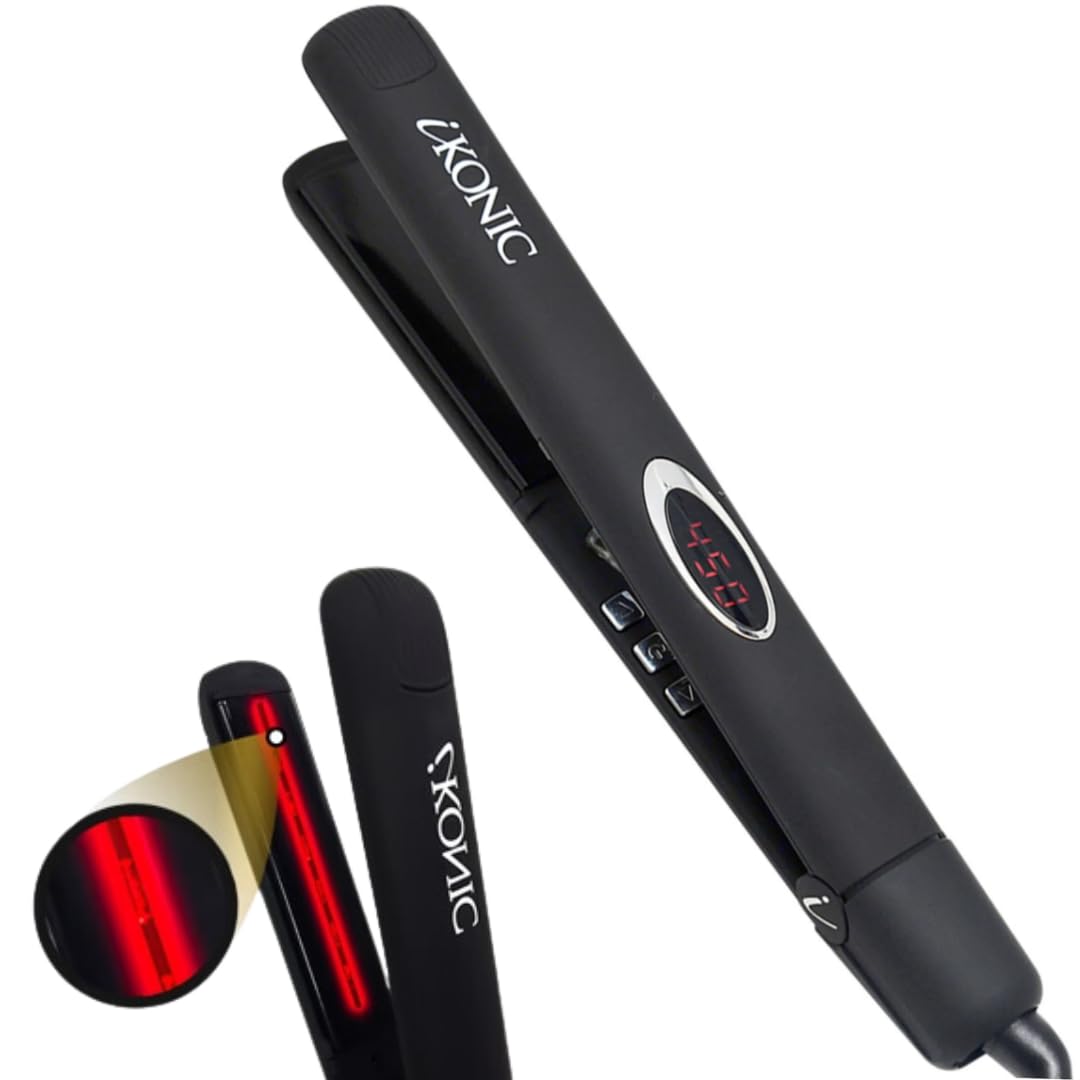 IKONIC 100% Pure Ceramic Hair Straightener & Flat Iron - 1