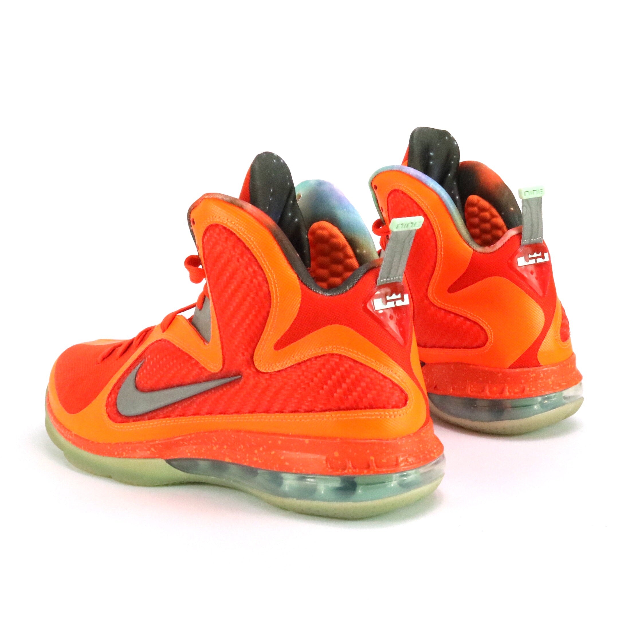 Lebron 9 All Star Galaxy Big Bang Basketball Shoes - Total Orange Metallic Silver Team Orange Mango Colorway | Men's High-Top Sneakers for NBA Games & Streetwear Fashion