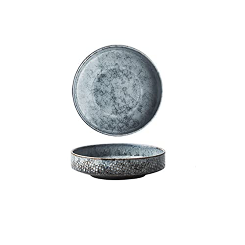 Japanese Retro Kiln Ceramic Salad Bowls - Round Soup & Noodle Bowls for Kitchen, Vegetables, Creative Dining | Durable Tableware for Home, Restaurants & Gifts (Color: 1)