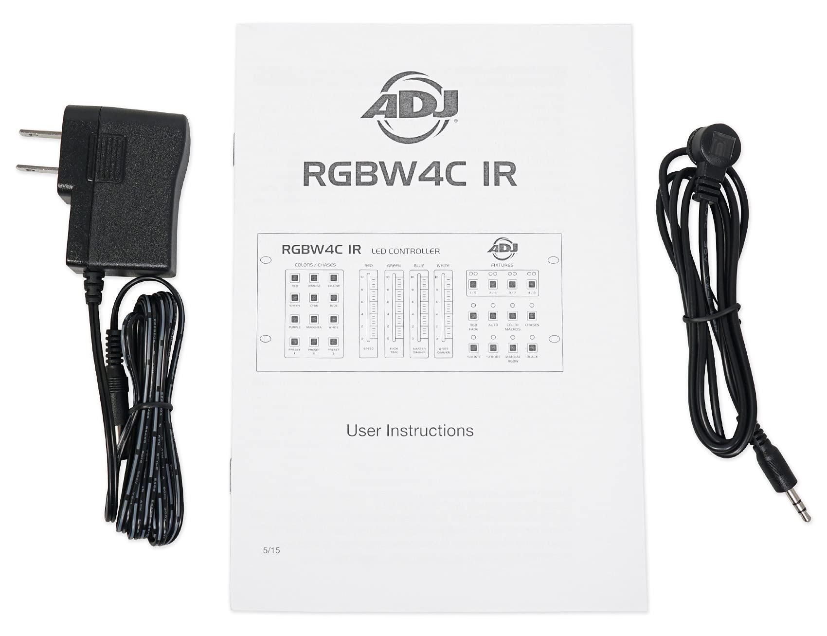 American DJ ADJ RGBW4C IR 32-Channel DMX Lighting Controller with DMX Cables - Professional Stage Light Control for Concerts, DJ Shows & Theater Productions