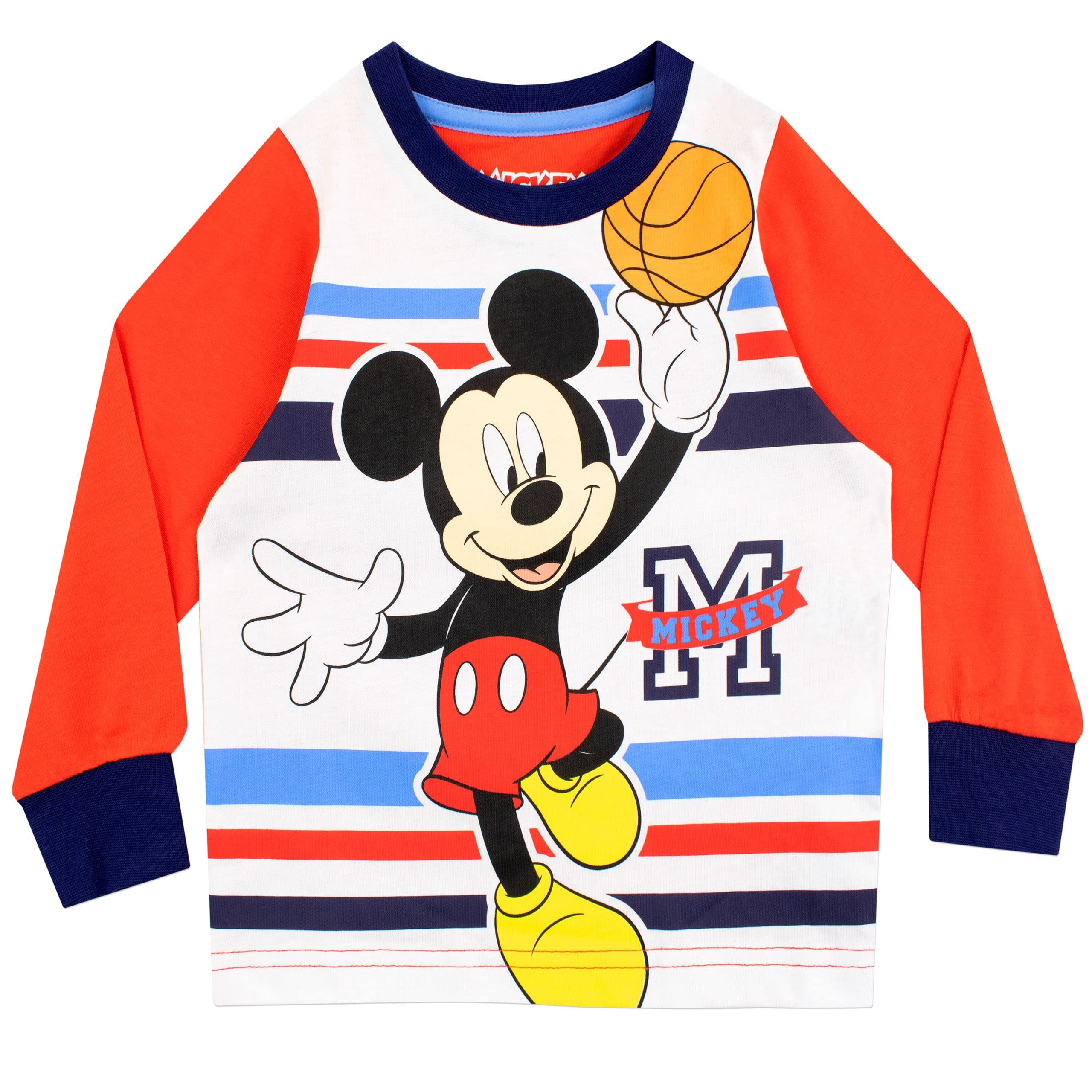 Disney Boys' 2-Pack Mickey Mouse Pajama Set - Soft Cotton Sleepwear for Kids | Perfect for Bedtime, Lounging & Sleepovers