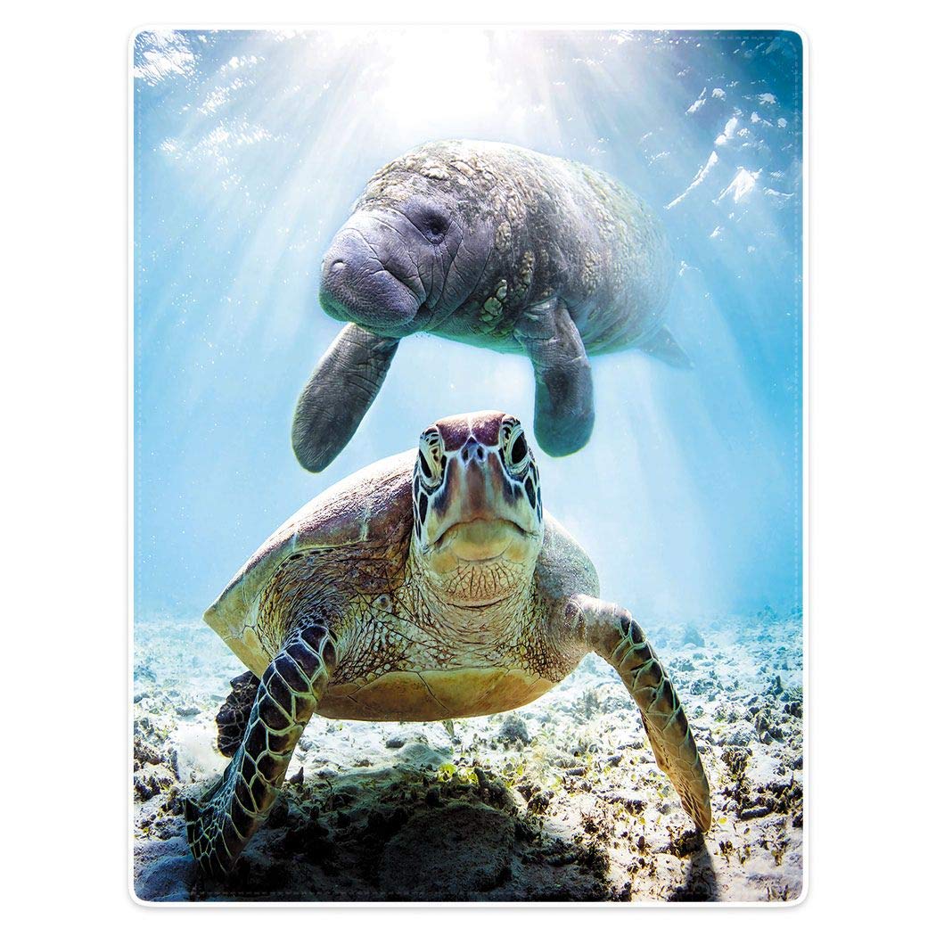 HommomH Ocean Animal Blanket - Soft Warm Fuzzy Throw Blanket 30