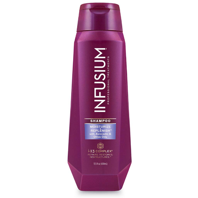 Infusium Moist Replenish Shampoo - 13.5 oz for Dry & Damaged Hair - Hydrating & Repairing Formula - Salon Quality Hair Care for Women & Men - Perfect for Daily Use & Color-Treated Hair
