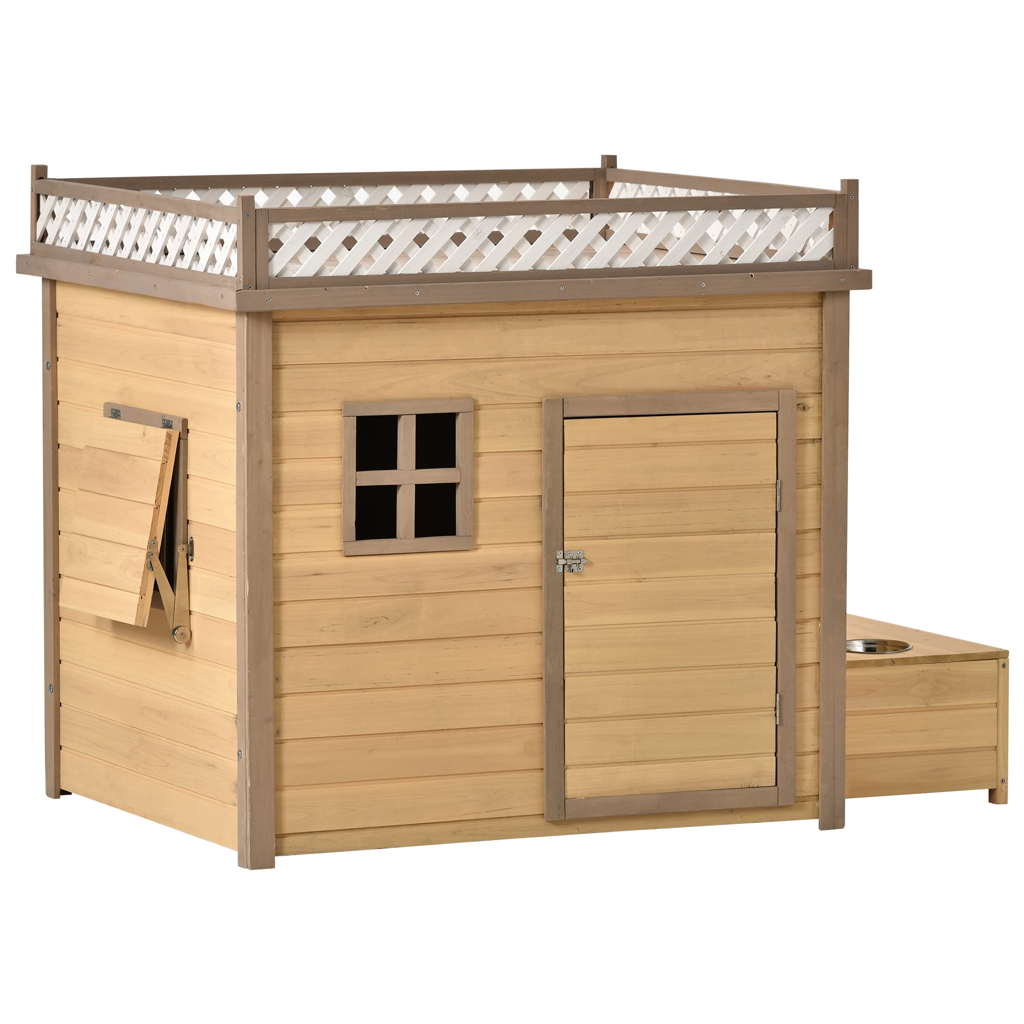 Insulated Wooden Dog House & Cat House - 31.5
