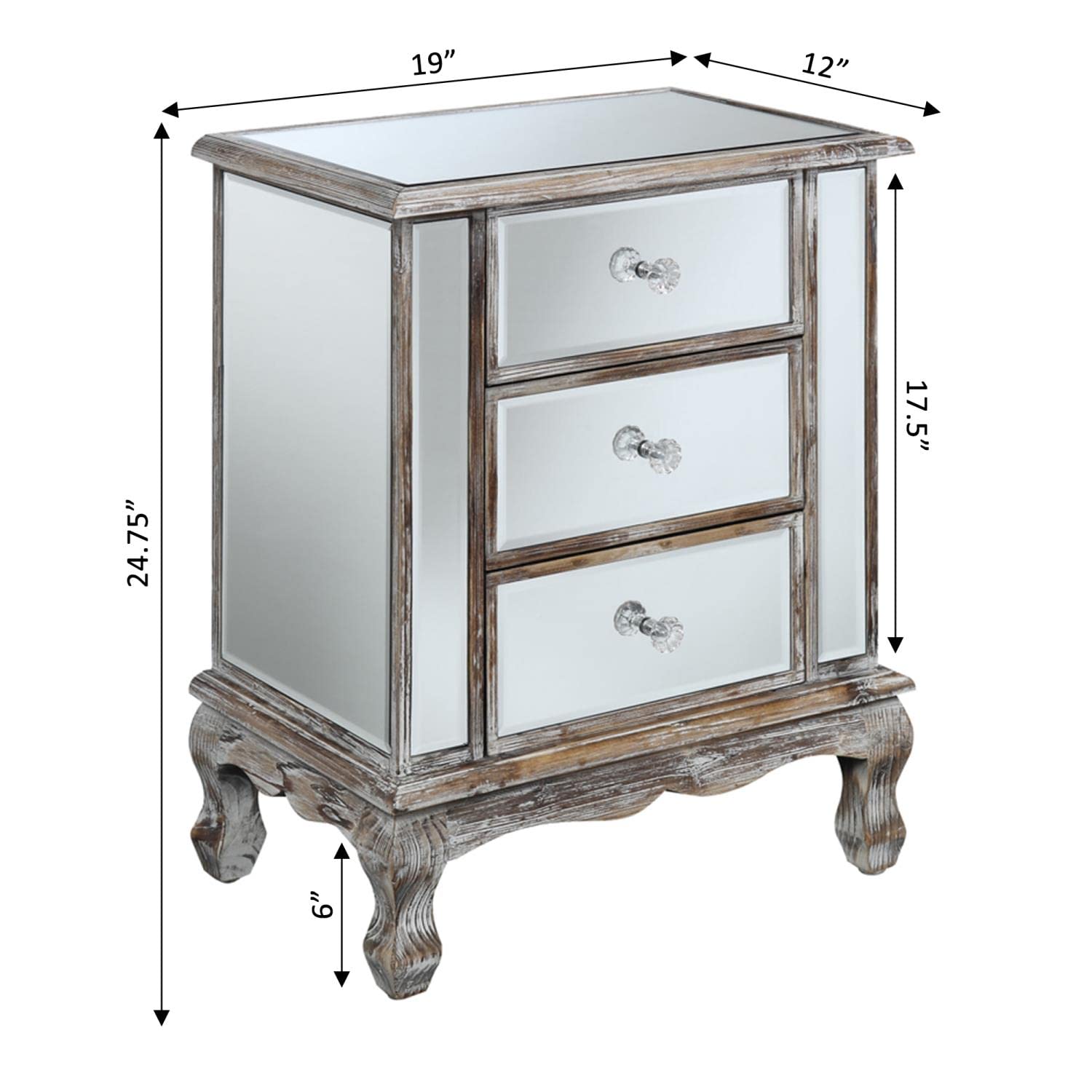 Gold Coast Vineyard Mirrored End Table 19