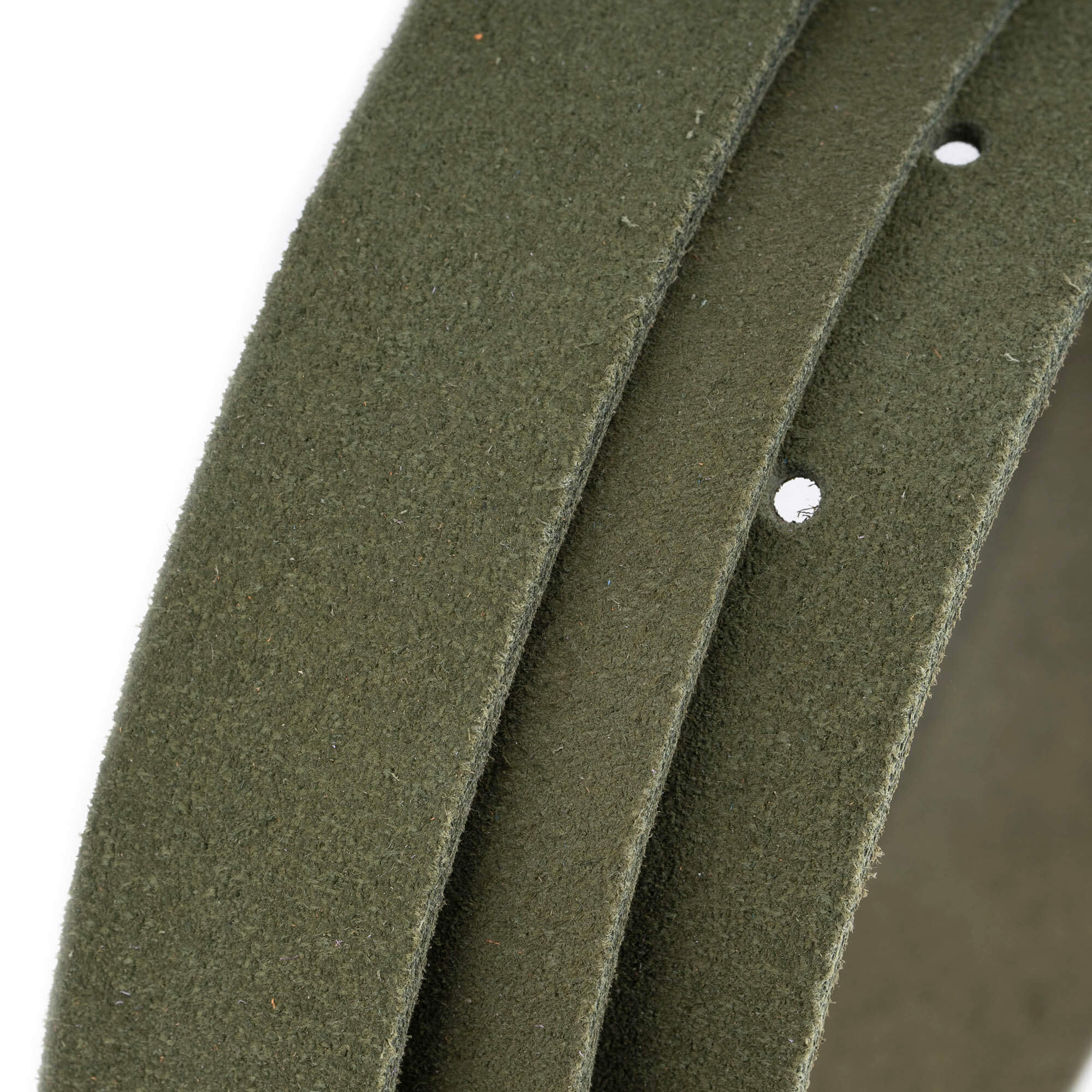 Olive Green Suede Leather Belt Strap 2.5cm - Premium Replacement for Dunhill Buckles | Perfect for Business, Casual & Formal Attire