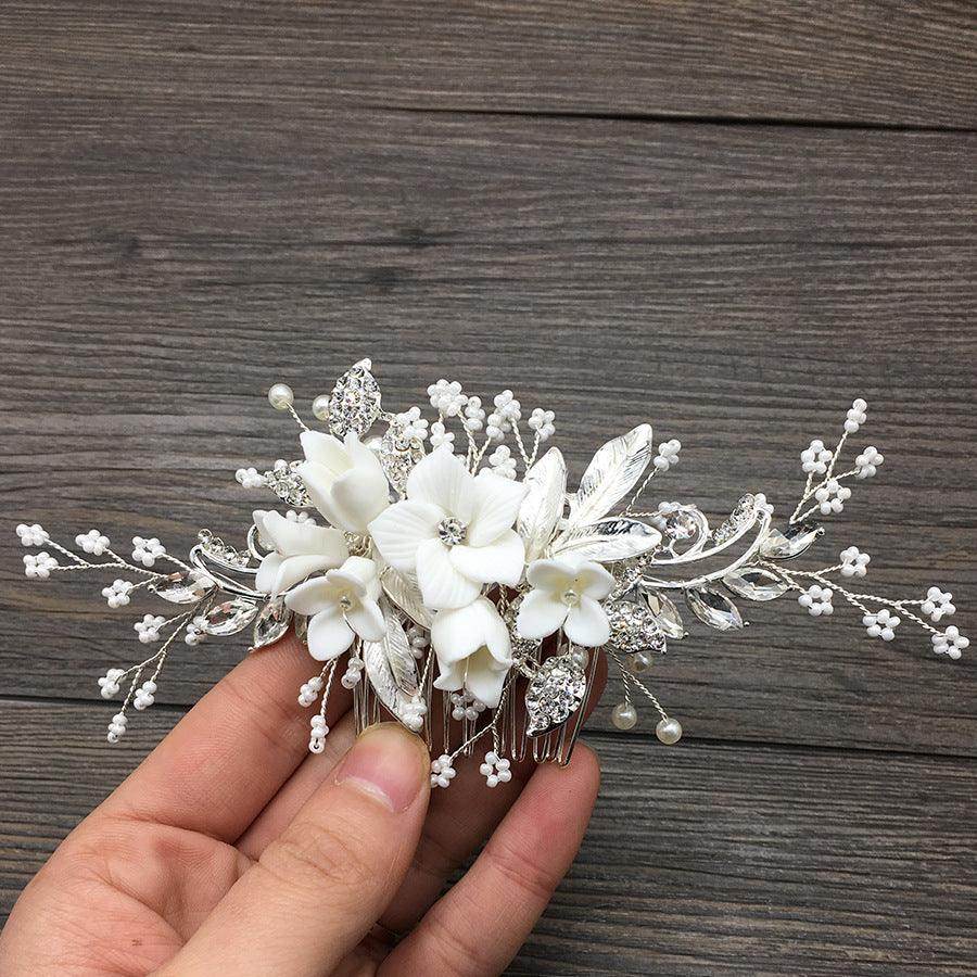 Handmade Pearl Flower Bridal Hair Comb - Elegant Wedding Headband for Bride, Bridesmaids & Special Occasions | Perfect for Weddings, Prom & Formal Events