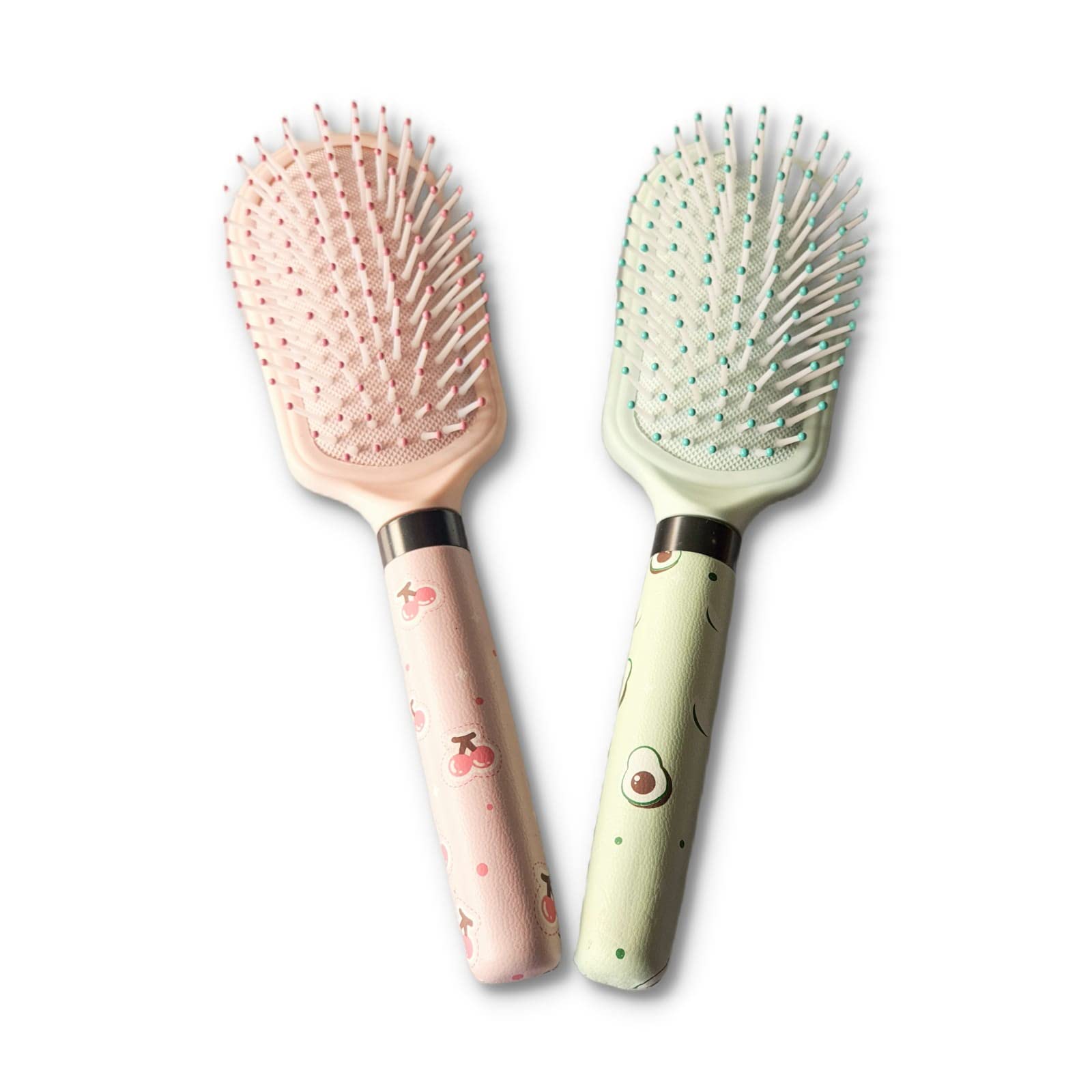 Stylish Printed Oval Paddle Hair Brush Set of 2 - Detangling & Volumizing Hair Brush for Men & Women | Perfect for Daily Styling, Salon Use & Hair Growth Care