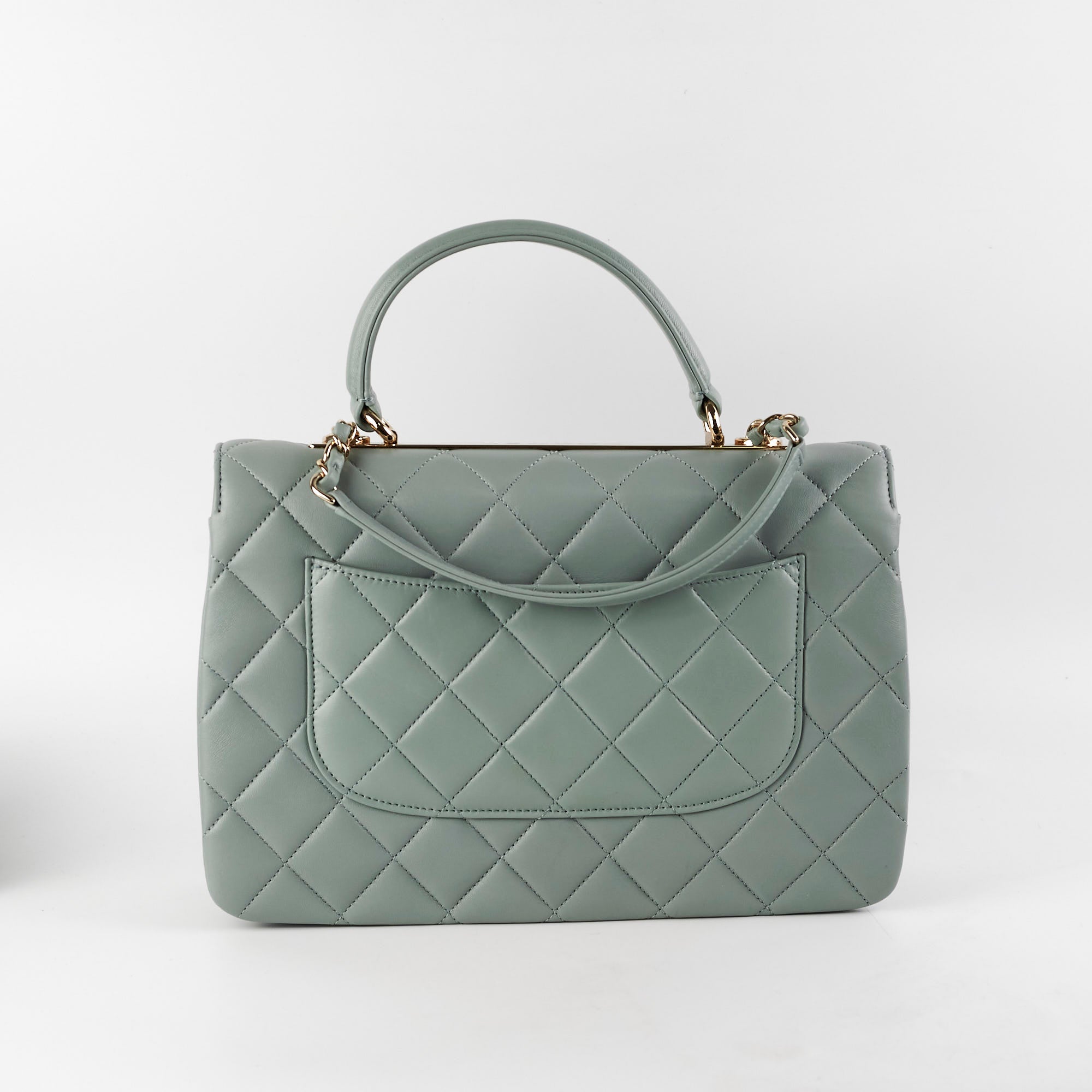 Chanel Large Trendy CC Top Handle Bag in Blue & Green - Luxury Designer Handbag for Women, Perfect for Parties, Work & Everyday Use