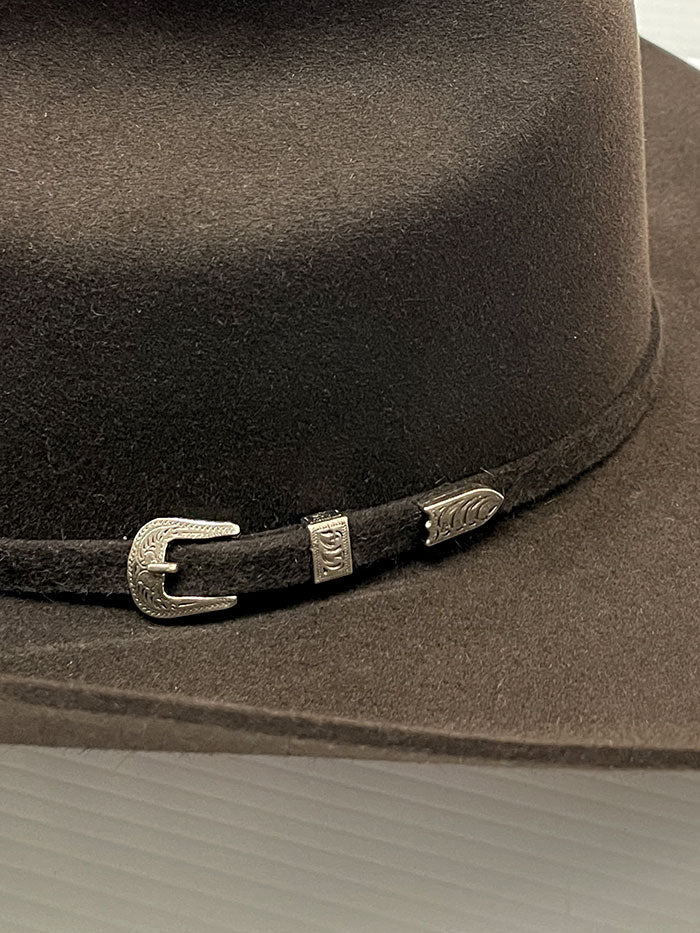 Justin JF0657DYLA Bent Rail Dylan 6X Fur Felt Cowboy Hat in Chocolate Brown - Perfect for Western Rodeo, Country Music Festivals & Outdoor Adventures