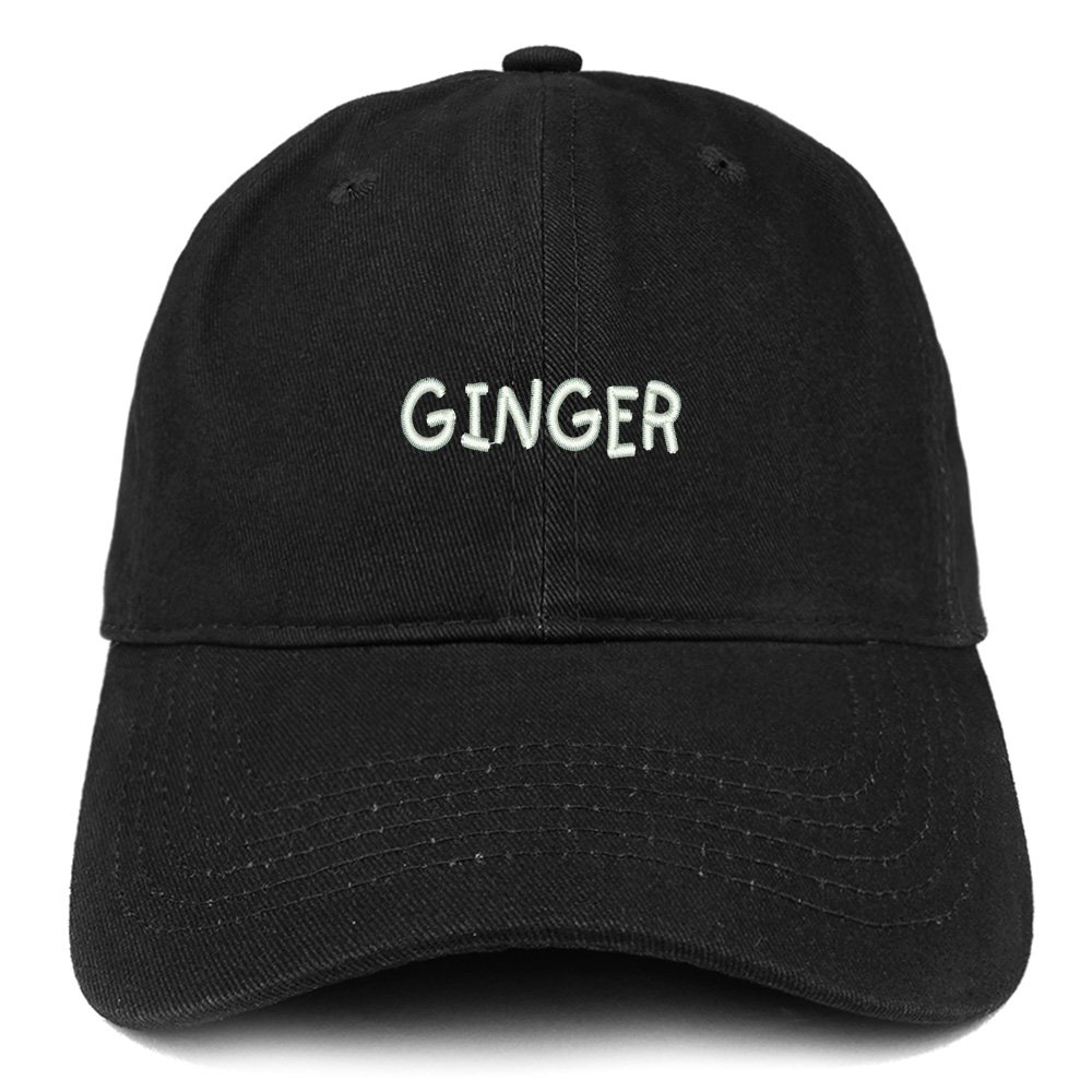 Stylish Ginger Embroidered Cotton Dad Hat for Men & Women - Soft Comfortable Baseball Cap for Outdoor Activities, Travel, and Casual Wear