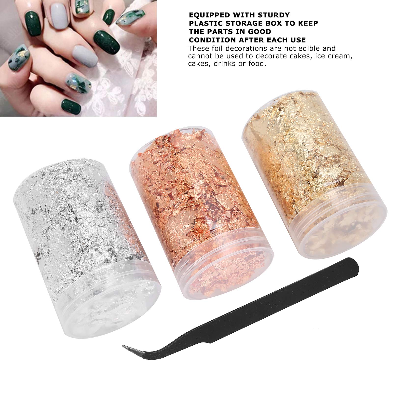 Premium Nail Art Foil Sheets - Gold DIY Manicure Foil for Professional Salon & Home Use | Nail Decoration, Stamping, Design | Perfect for Women's Nail Care & Beauty Enhancement
