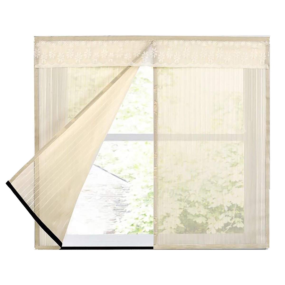 ECYC Self-Adhesive Magnetic Window Screen - Invisible Mesh Door Curtain for Bug Protection | Perfect for Homes, Apartments, and Patios | Easy Installation & Removable Design