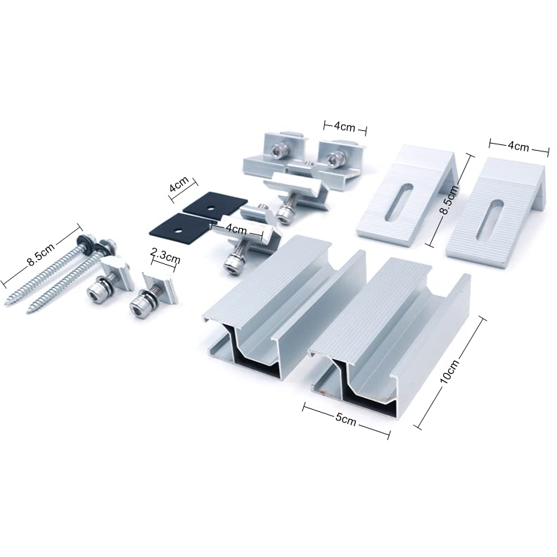 Roof Solar Panel Installation Kits - Complete Mounting Bracket System for 1-4 Solar Panels | Durable Roof Mounting Brackets for Home & RV Solar Energy Solutions | Perfect for Residential & Off-Grid Power Systems