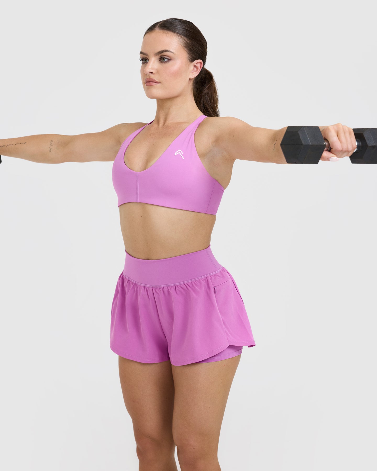 Unisex Double Layer Athletic Shorts - Orchid Purple | Comfortable Workout & Running Shorts for Men & Women