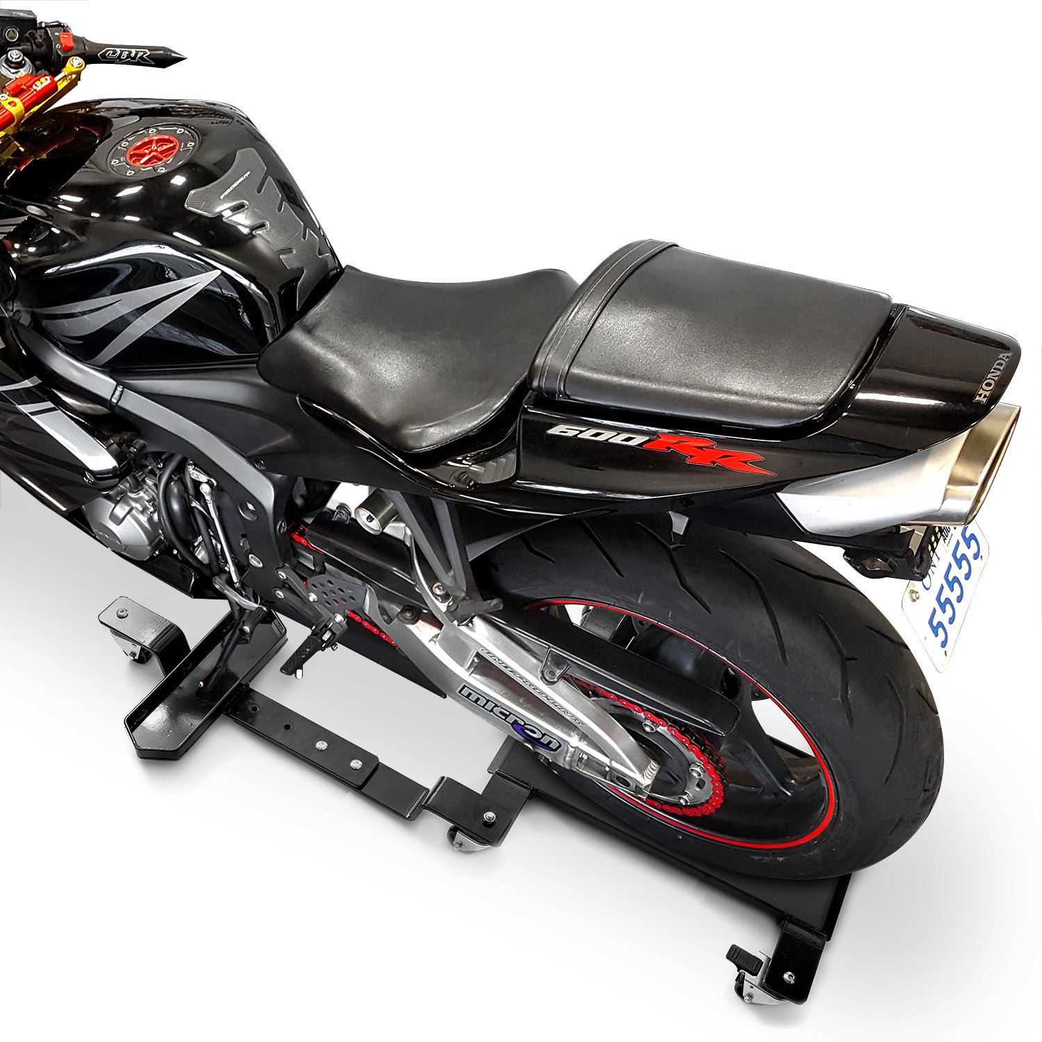 Venom Motorcycle Mover Dolly & Side Stand - Compatible with Suzuki V-Strom SV650 SV1000 TL1000R/S - Easy Bike Parking & Garage Storage Solution