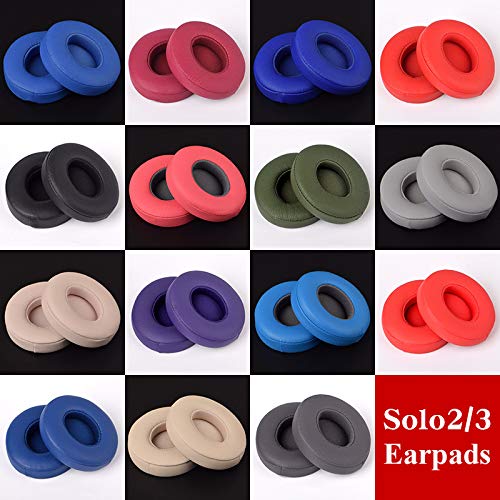 Replacement Ear Cushion Pads for Beats Solo 2 & Solo 3 Wireless Headphones - Soft Comfortable Purple Earpads - Perfect for Music, Gaming & Travel Accessories