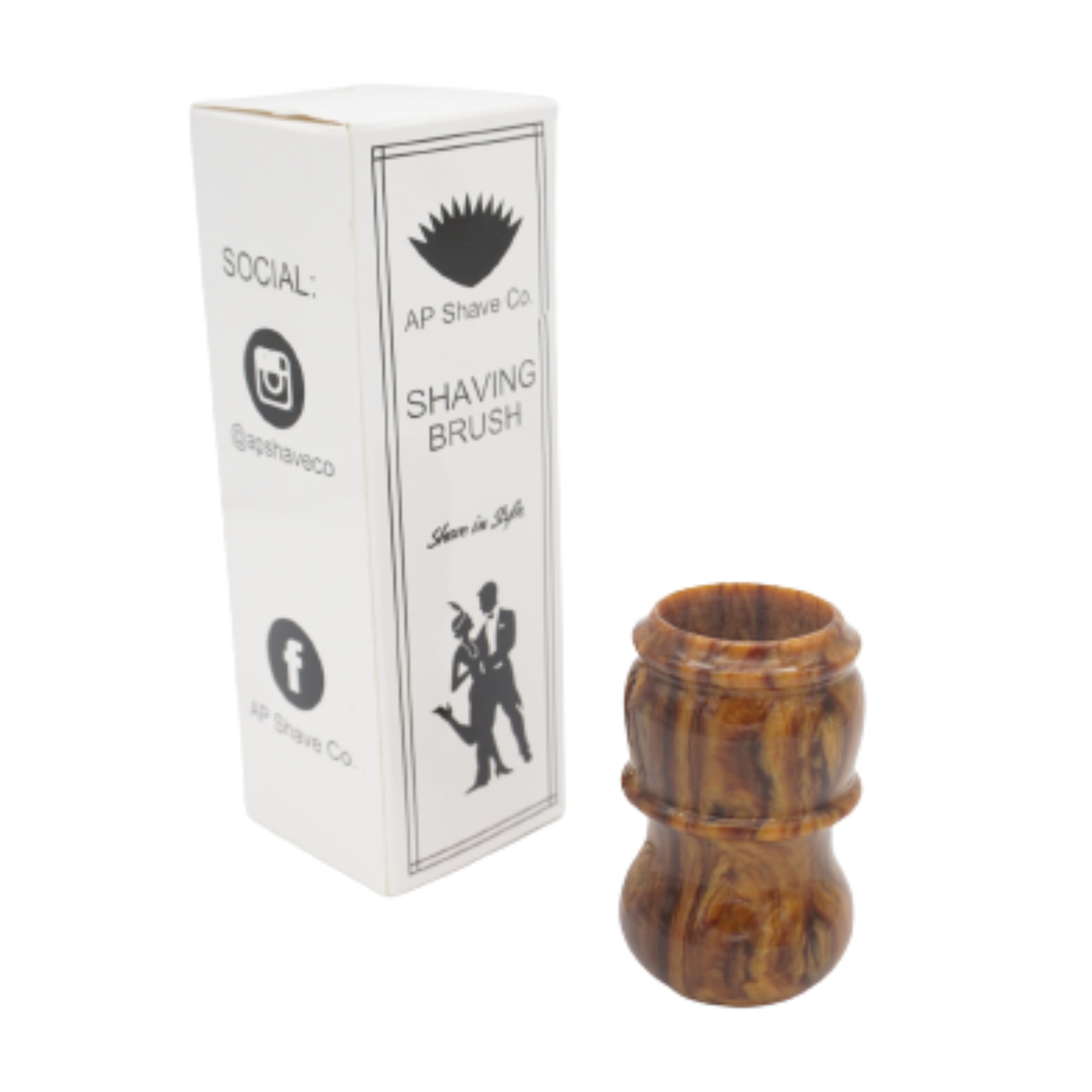 Premium Briar Wood Handcrafted Shaving Brush Handle - Fits 24mm & 26mm Knots - Perfect for Wet Shaving & Grooming Gifts for Men
