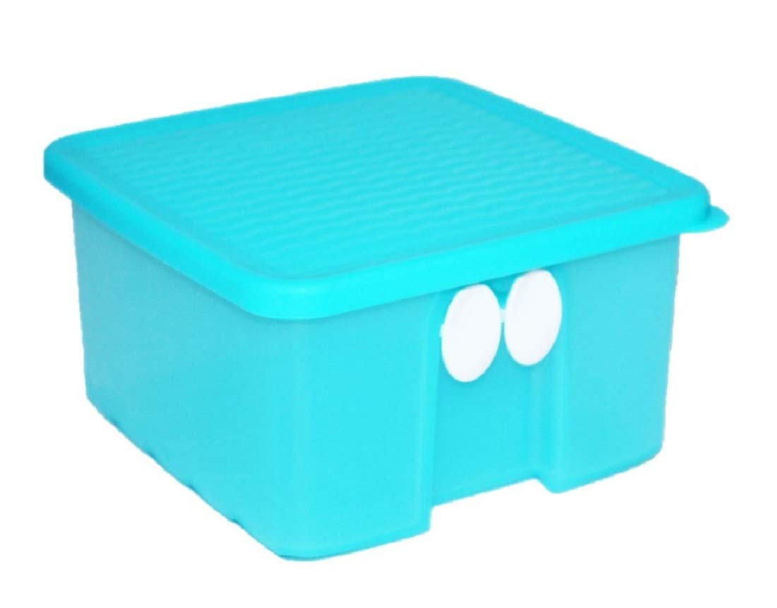 Tupperware FridgeSmart Small Square Food Storage Container - 4.3 Cups, Caribbean Blue - Perfect for Meal Prep, Leftovers & Refrigerator Organization