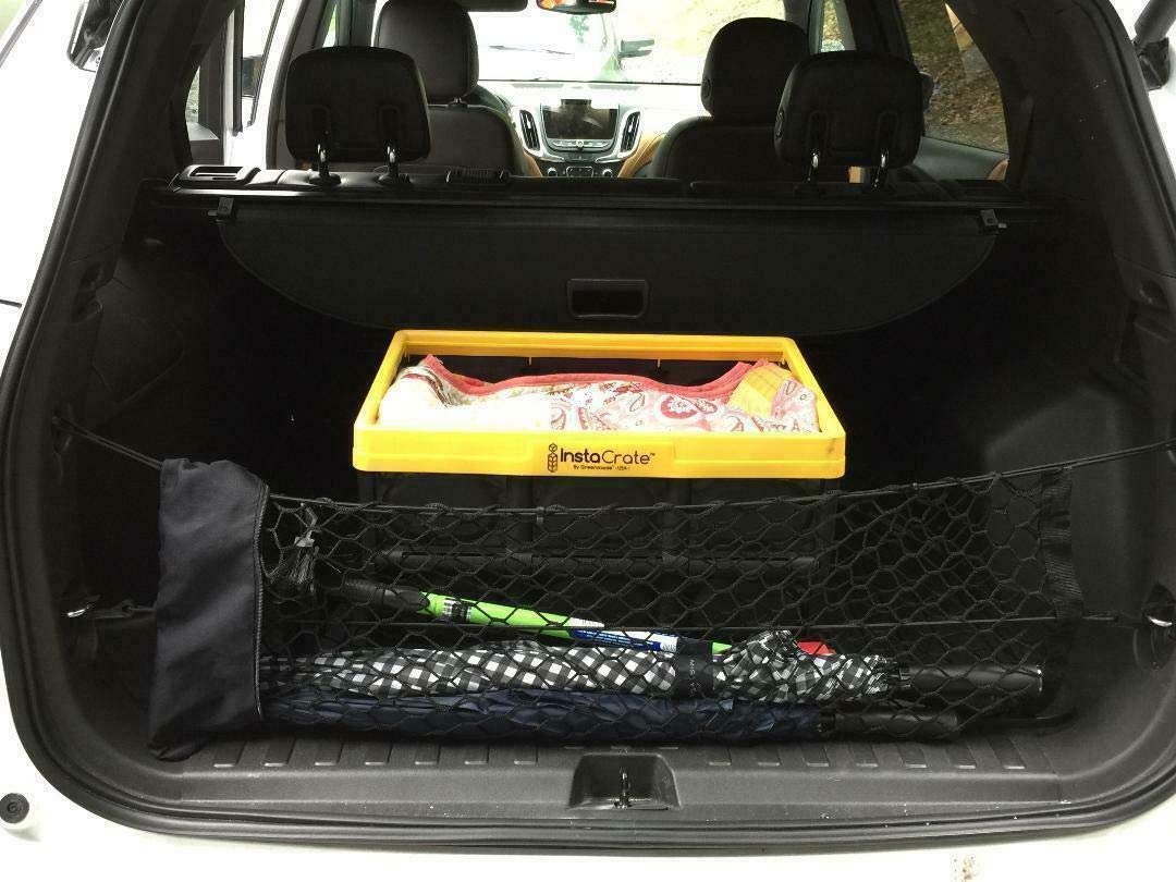 Premium Mesh Rear Trunk Organizer Cargo Net for GMC Terrain 2018-2023 | Envelope Style SUV Storage Net | Durable Vehicle Carrier Organizer - Perfect for Road Trips, Grocery Shopping & Sports Equipment Storage