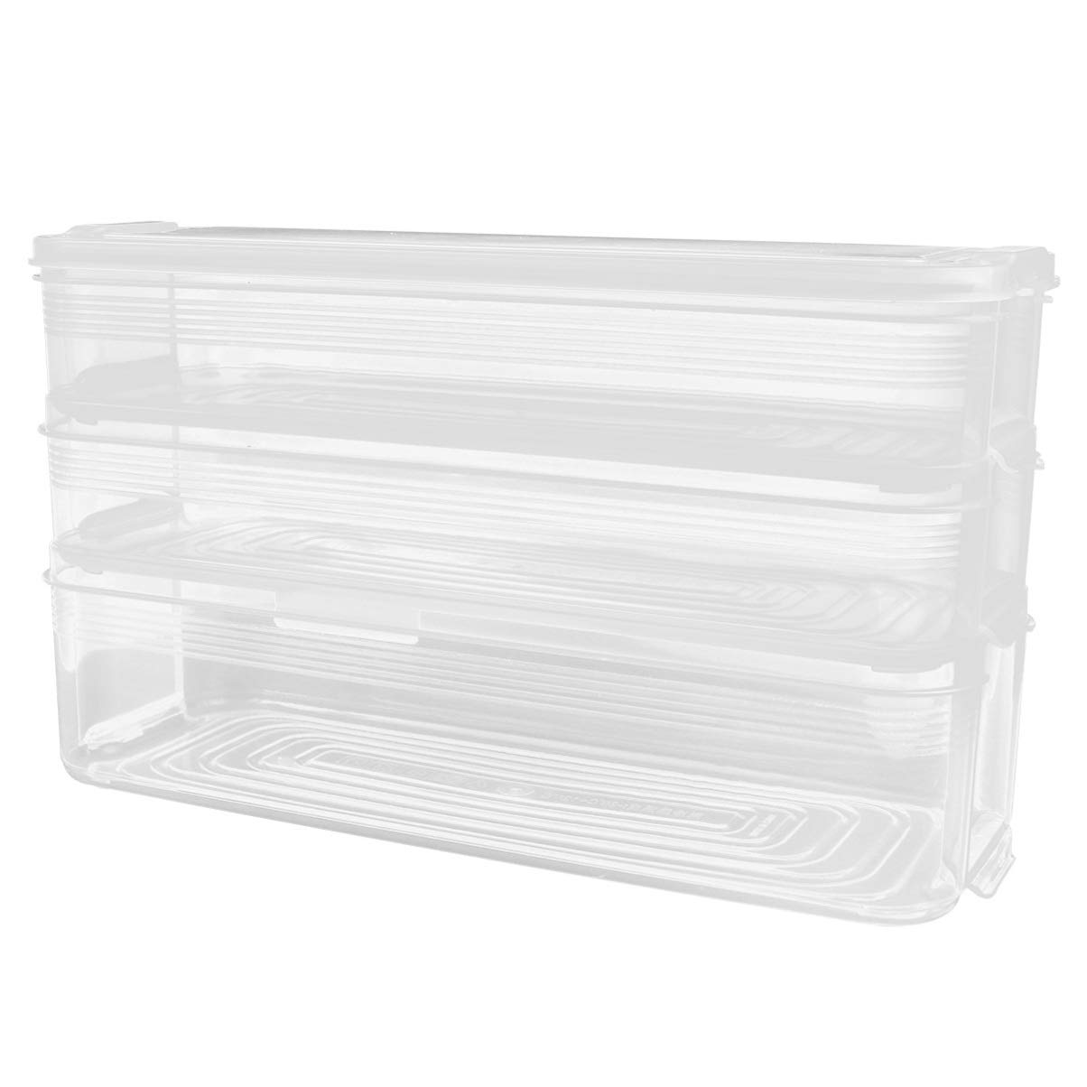 BPA-Free Plastic Box Dumpling Containers with Lids - Airtight Refrigerator Crisper for Vegetables, Fruits & Food Storage - Perfect for Meal Prep, Leftovers & Organizing Fridge