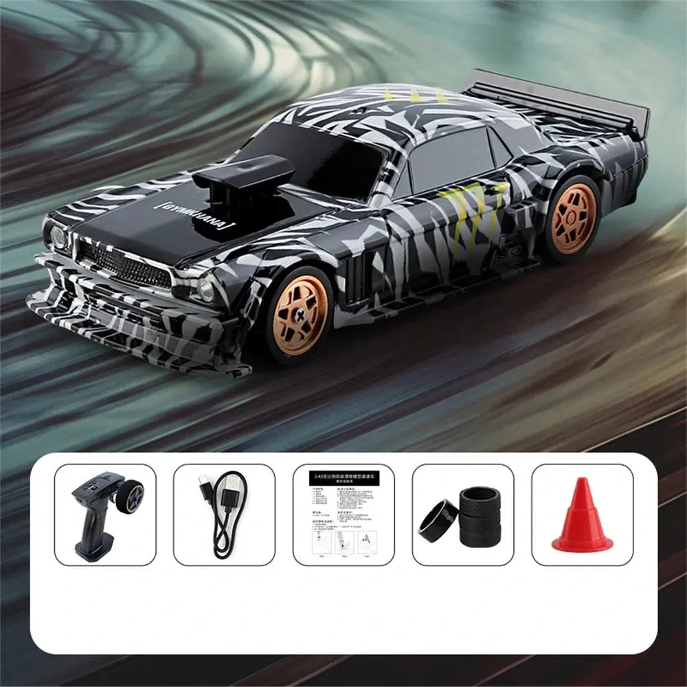 Jiabaile 1/43 Scale RC Drift Car with Gyro - 2.4G 4WD Ready-to-Run Remote Control Car - Perfect Gift for Kids & Adults (Model 4301/02/03/04) - Ideal for Indoor Racing, Drifting Practice, and RC Hobby Enthusiasts