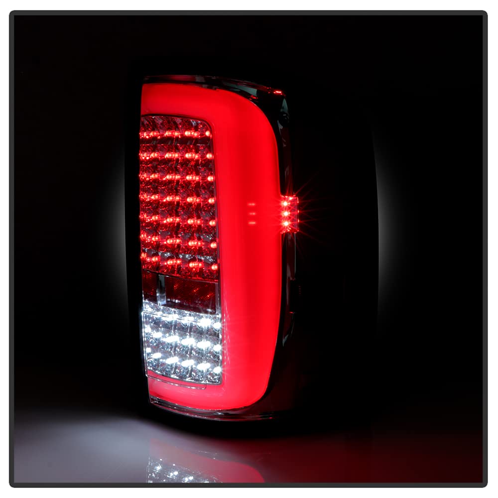 ACANII Chrome LED Tube Tail Lights Brake Lamps Pair for 2014-2018 GMC Sierra 1500/2500HD/3500HD - Durable Replacement for Incandescent Lights, Enhanced Visibility & Style for Night Driving & Off-Road Adventures