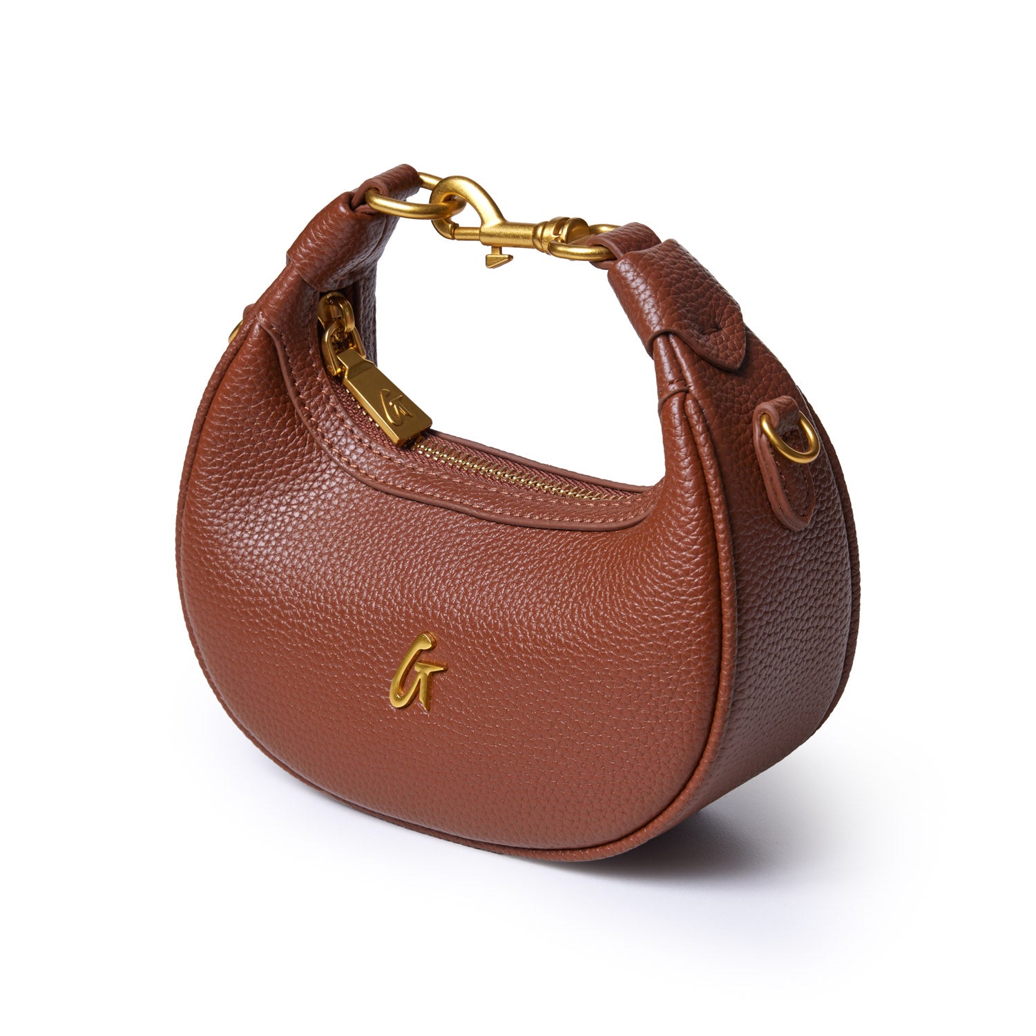 NANO PEBBLE HOBO BAG - Stylish Brown Leather Crossbody Purse for Women | Perfect for Work, Travel & Everyday Use
