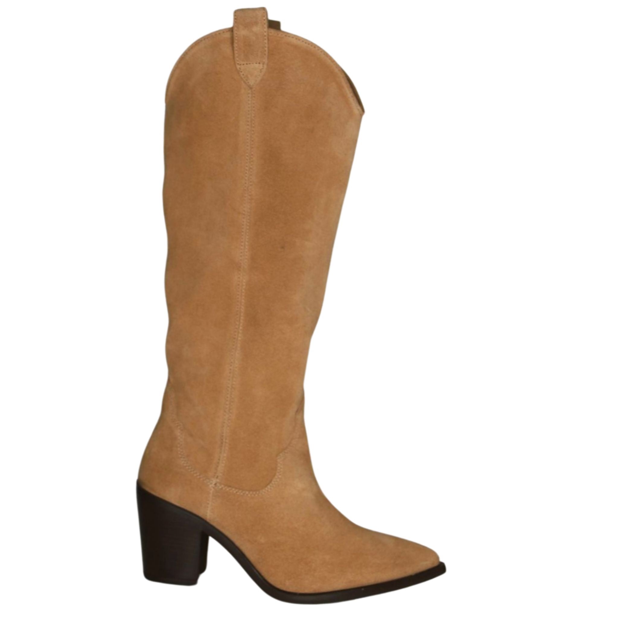 Unisa Women's Camel Suede Western Boots - Comfortable Cowboy Ankle Booties for Country Dancing & Casual Wear
